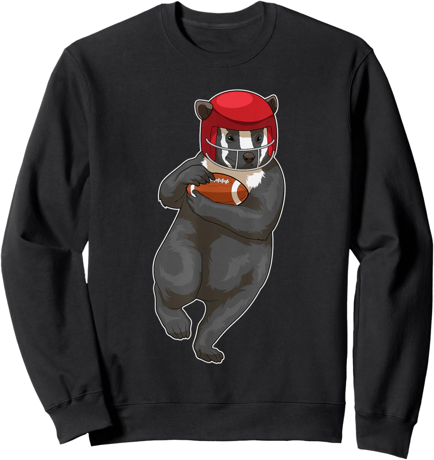 Badger American Football Sports Sweatshirt - Sweatshirt | Black