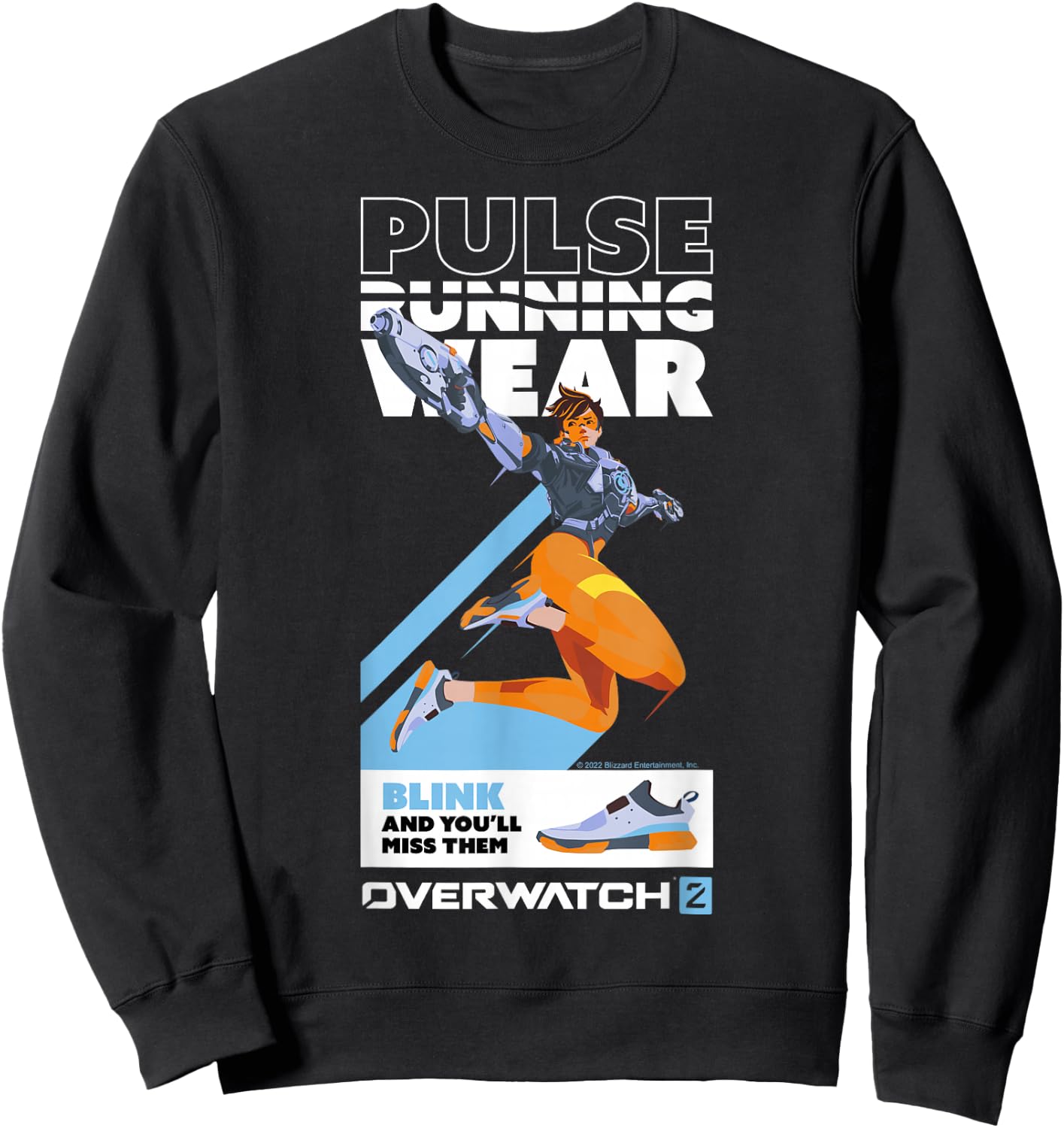 Overwatch 2 Tracer Pulse Running Wear Poster Sweatshirt - Sweatshirt | Black