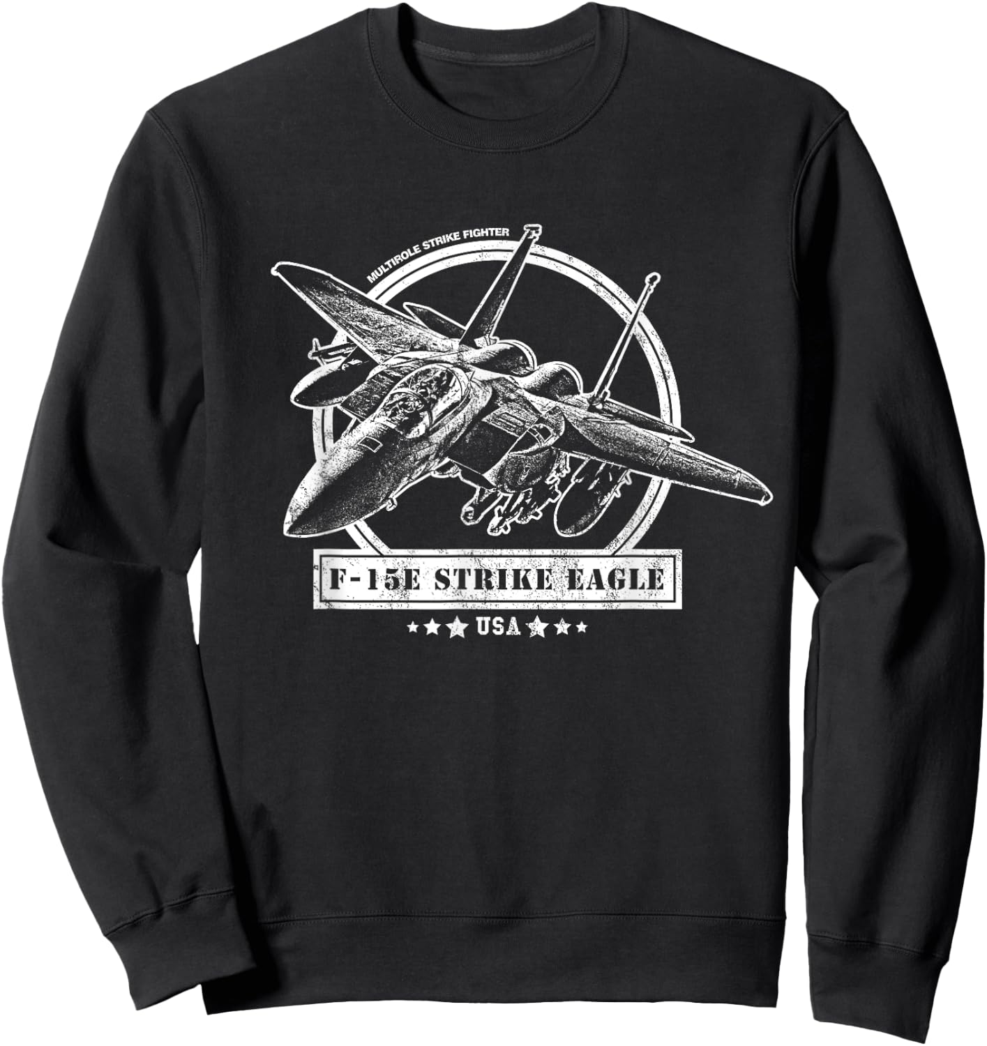 F-15E Strike Eagle Fighter Aircraft Sweatshirt - Sweatshirt | Black