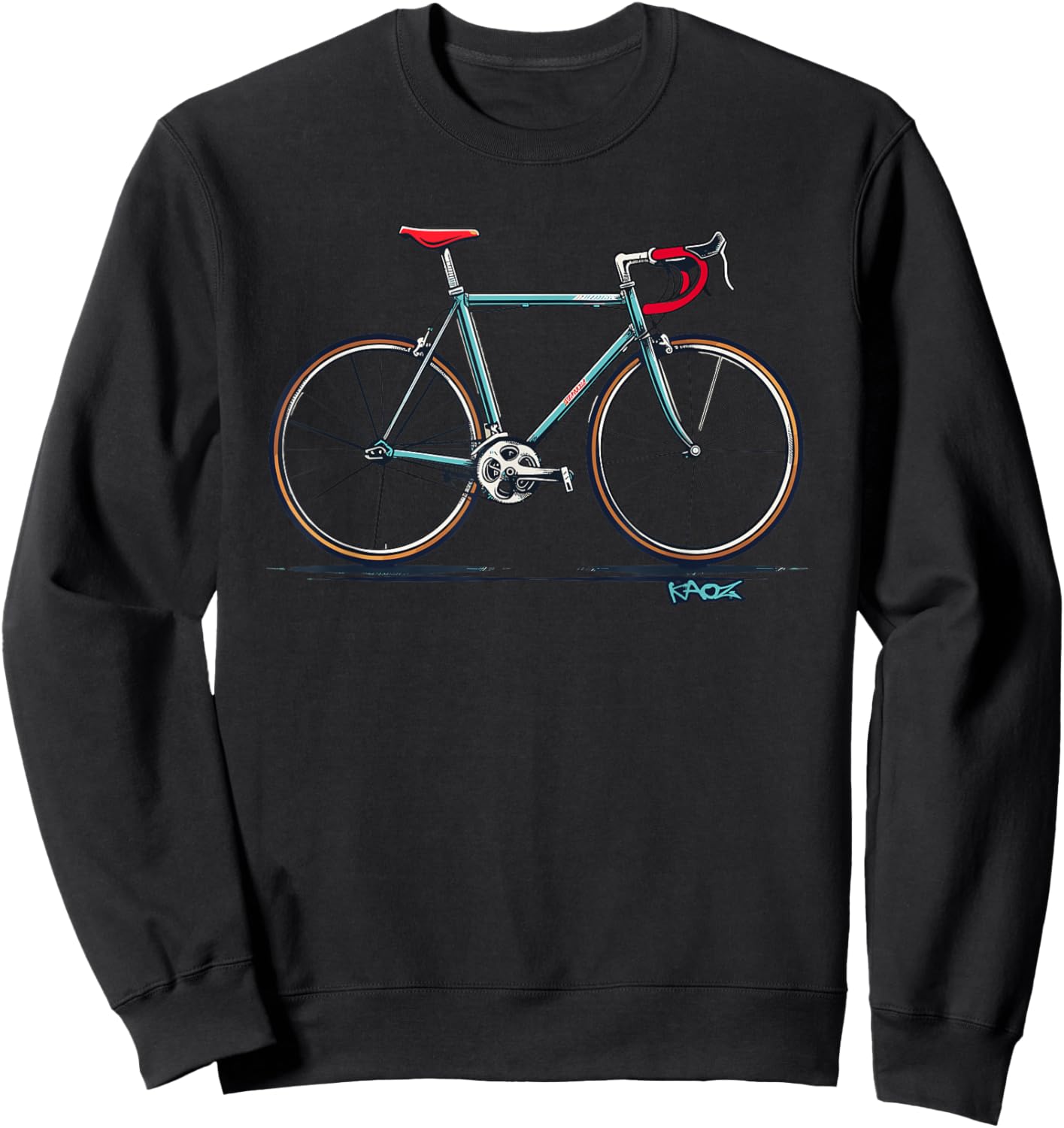 CLASSIC COOL STEEL BIKE, Road Bike Fixie Retro , Blue, S Sweatshirt - Sweatshirt | Black