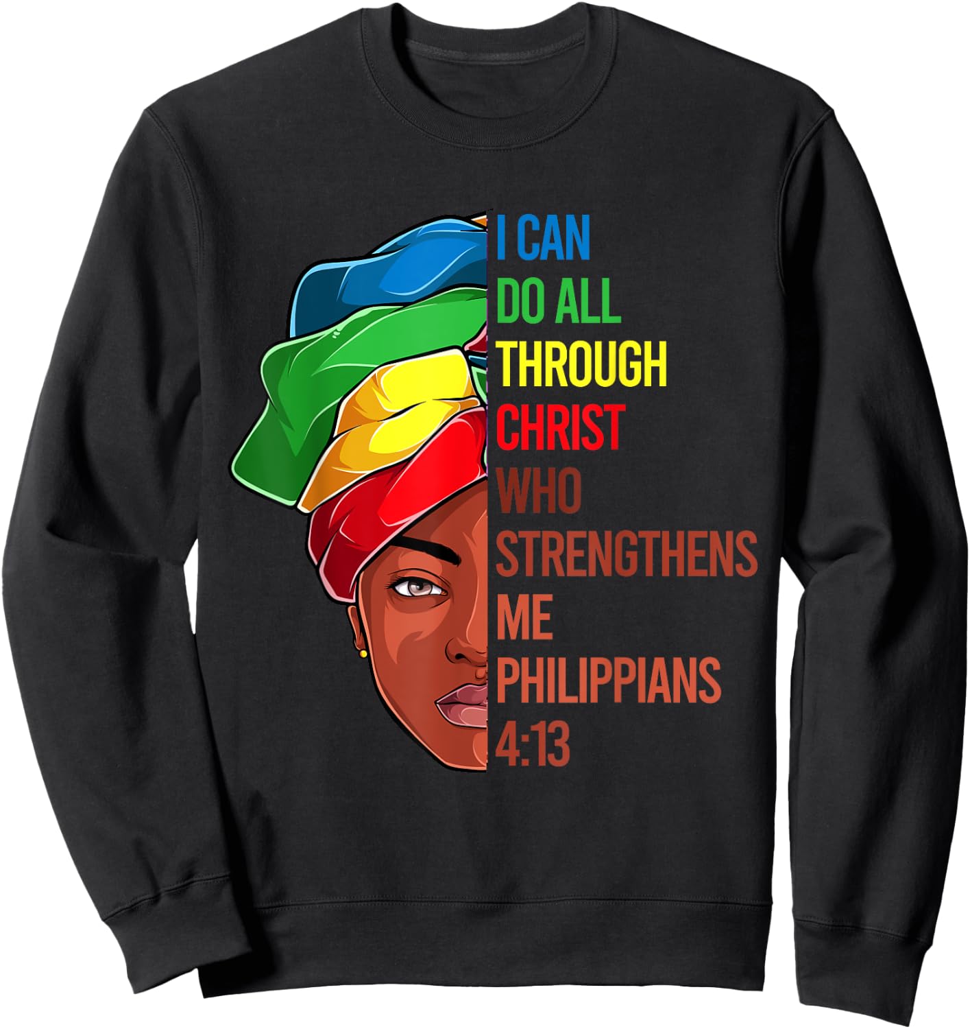 African American Apparel, Jesus Christian Black Women Girls Sweatshirt - Sweatshirt | Black
