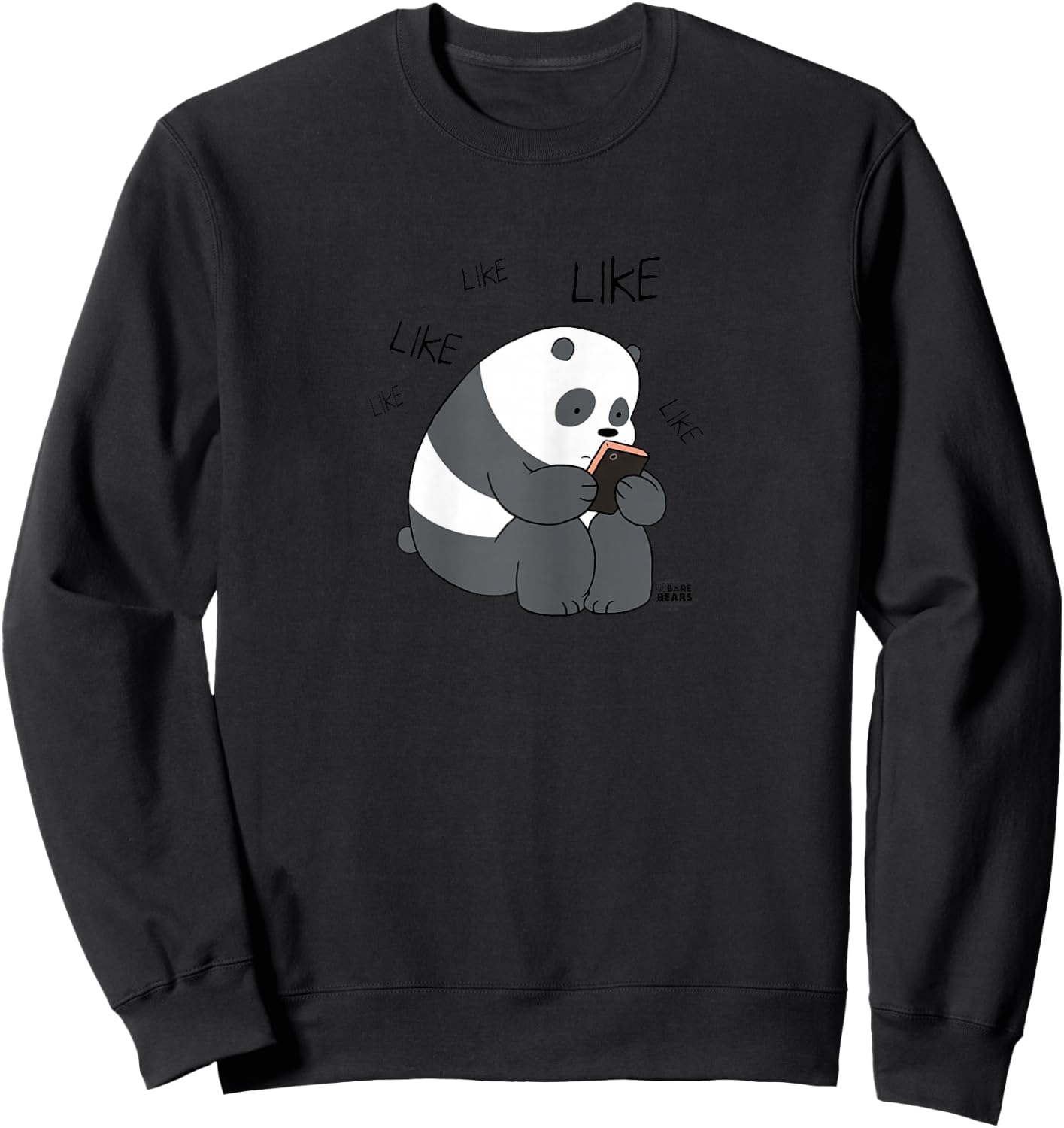 We Bare Bears Panda Like Like Like Sweatshirt - Sweatshirt | Black