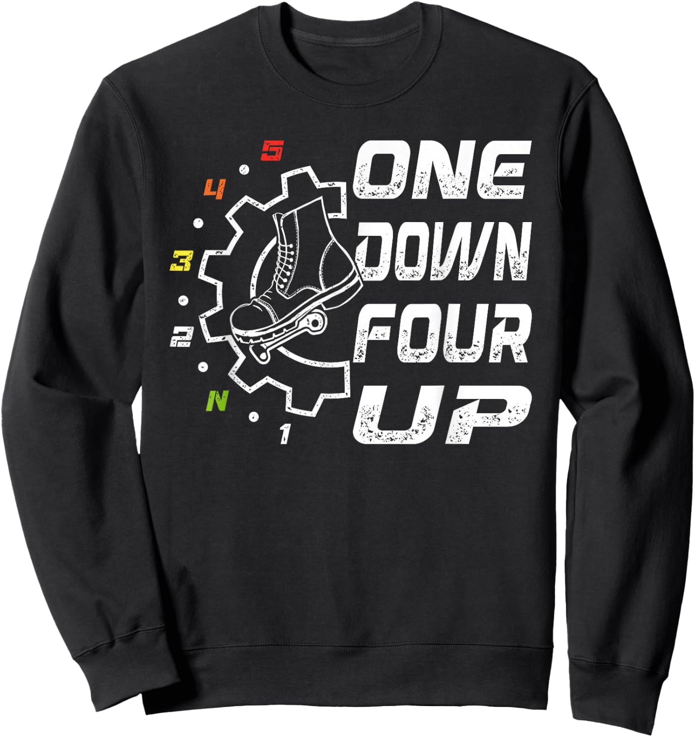 1 Down 4 Up Motorcycle Sweatshirt - Sweatshirt | Black