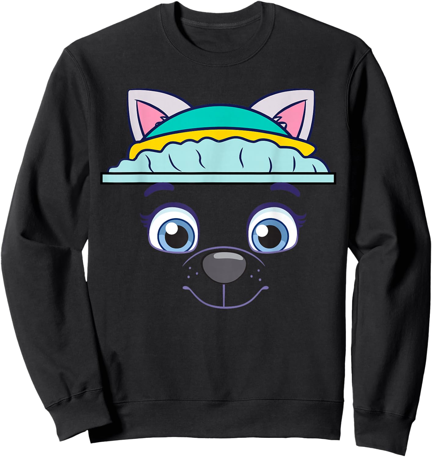 Paw Patrol Everest Character Face Sweatshirt - Sweatshirt | Black
