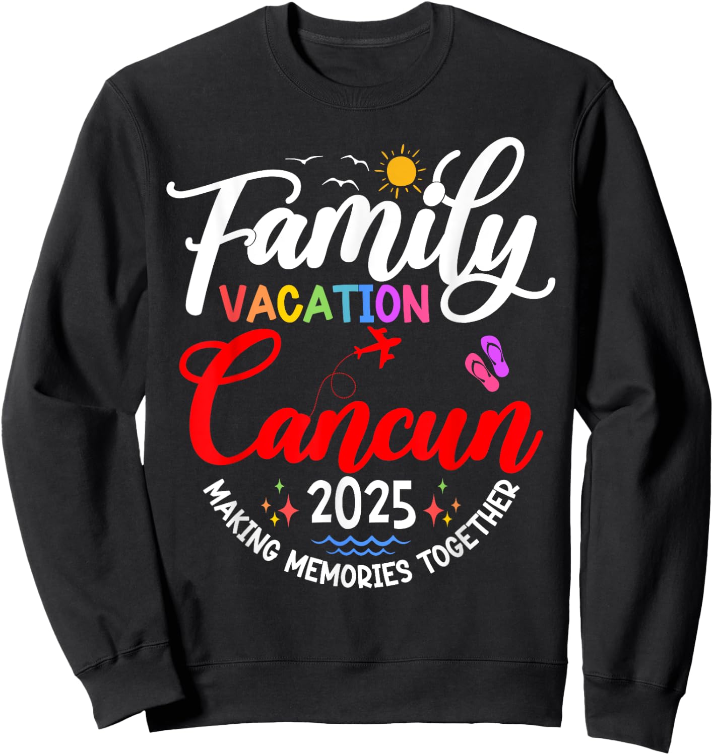 Family Vacation Cancun 2025 Matching Mexico Vacation 2025 Sweatshirt - Sweatshirt | Black