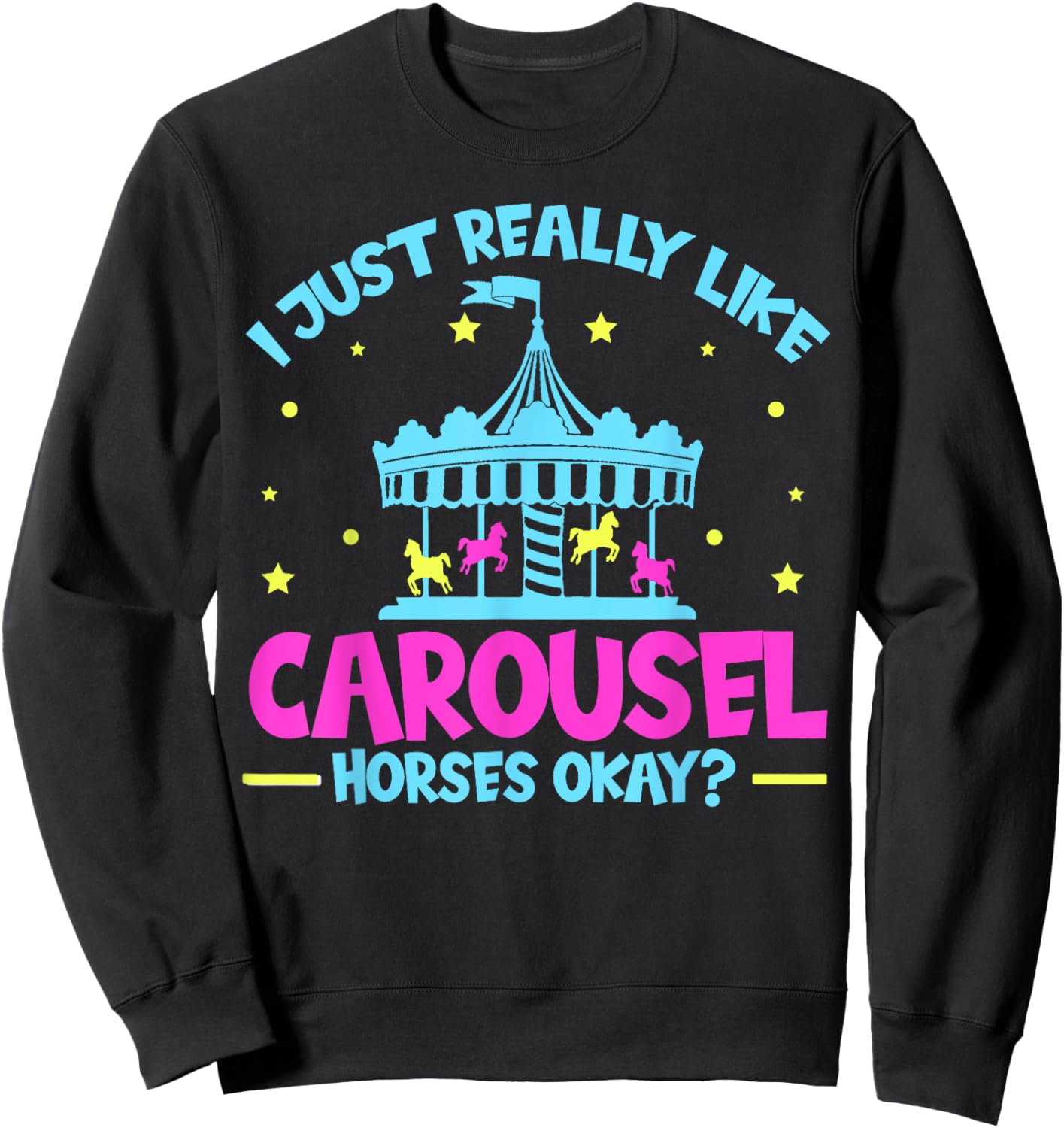 Carnival Carousel Horse Design for a Carousel Horse Toddler Sweatshirt - Sweatshirt | Black