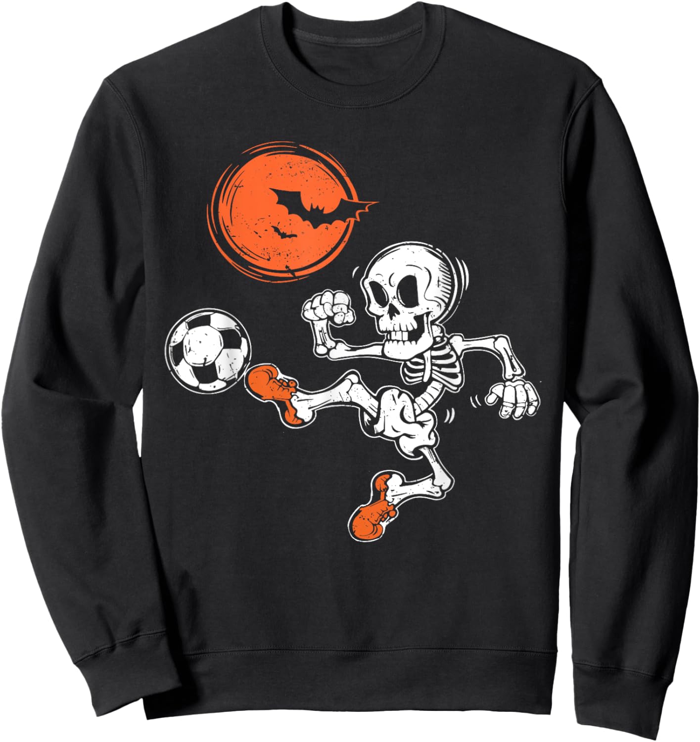 Soccer Skeleton Halloween Funny Soccer Player Men Boys Kids Sweatshirt - Sweatshirt | Black