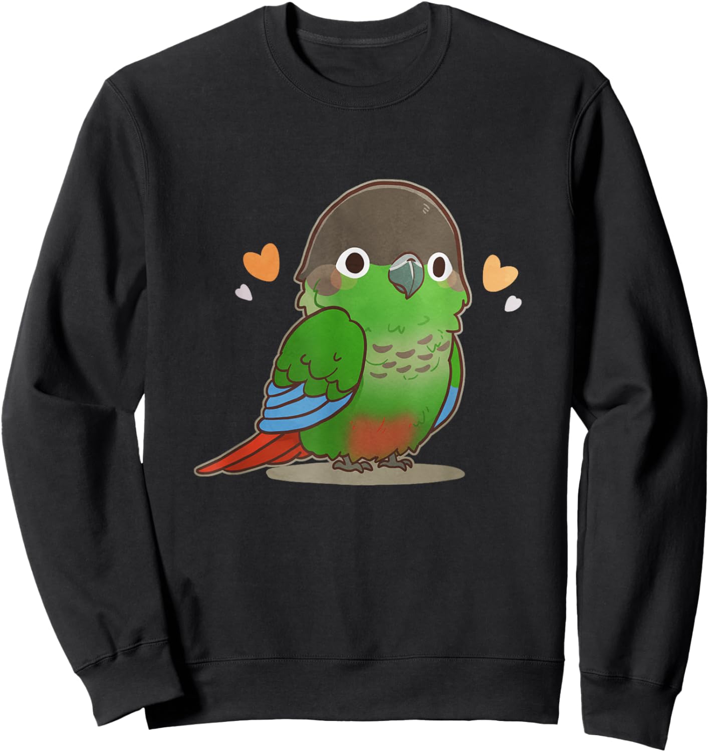 Green-cheeked Conure Parrot, Funny Cute Pet Greencheek Bird Sweatshirt - Sweatshirt | Black