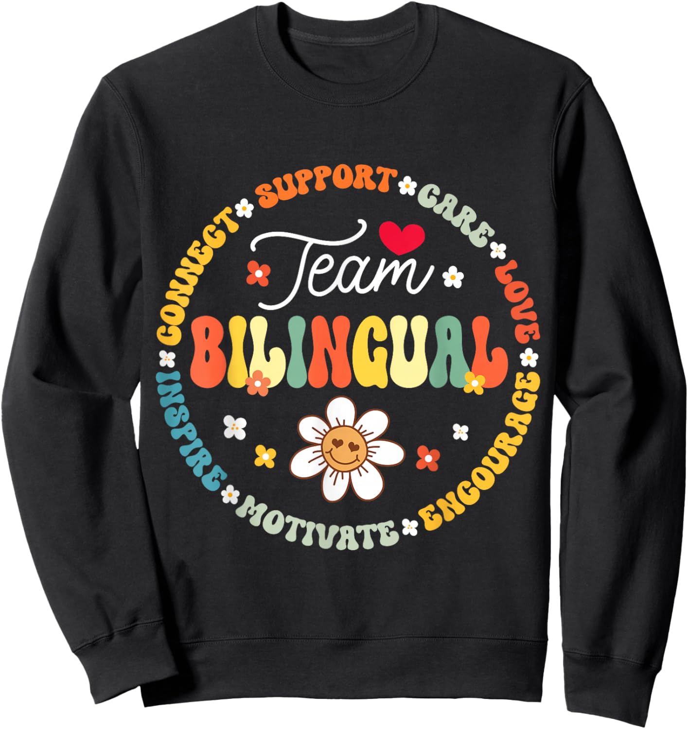 Team Bilingual Bilingues Language Teacher Back to School Sweatshirt - Sweatshirt | Black