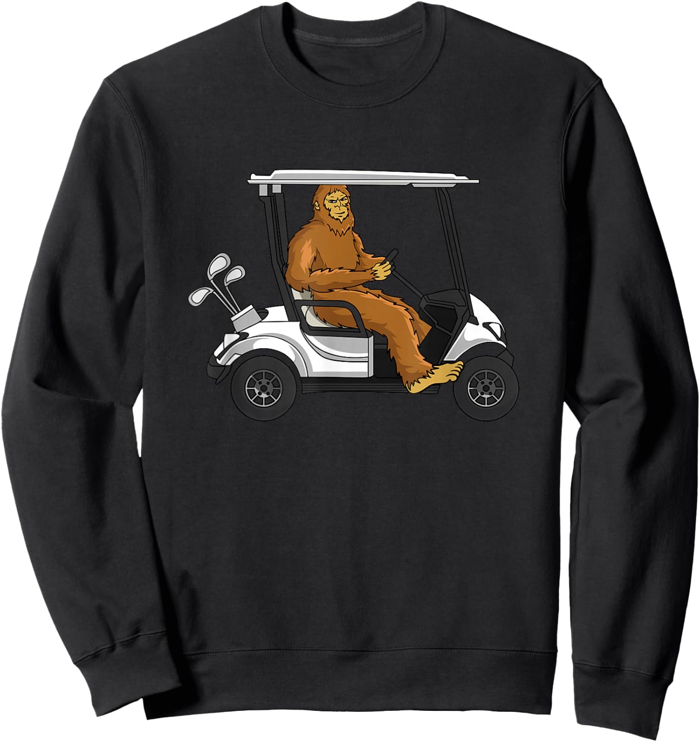 Bigfoot Golf Design for a Golf Player Sweatshirt - Sweatshirt | Black