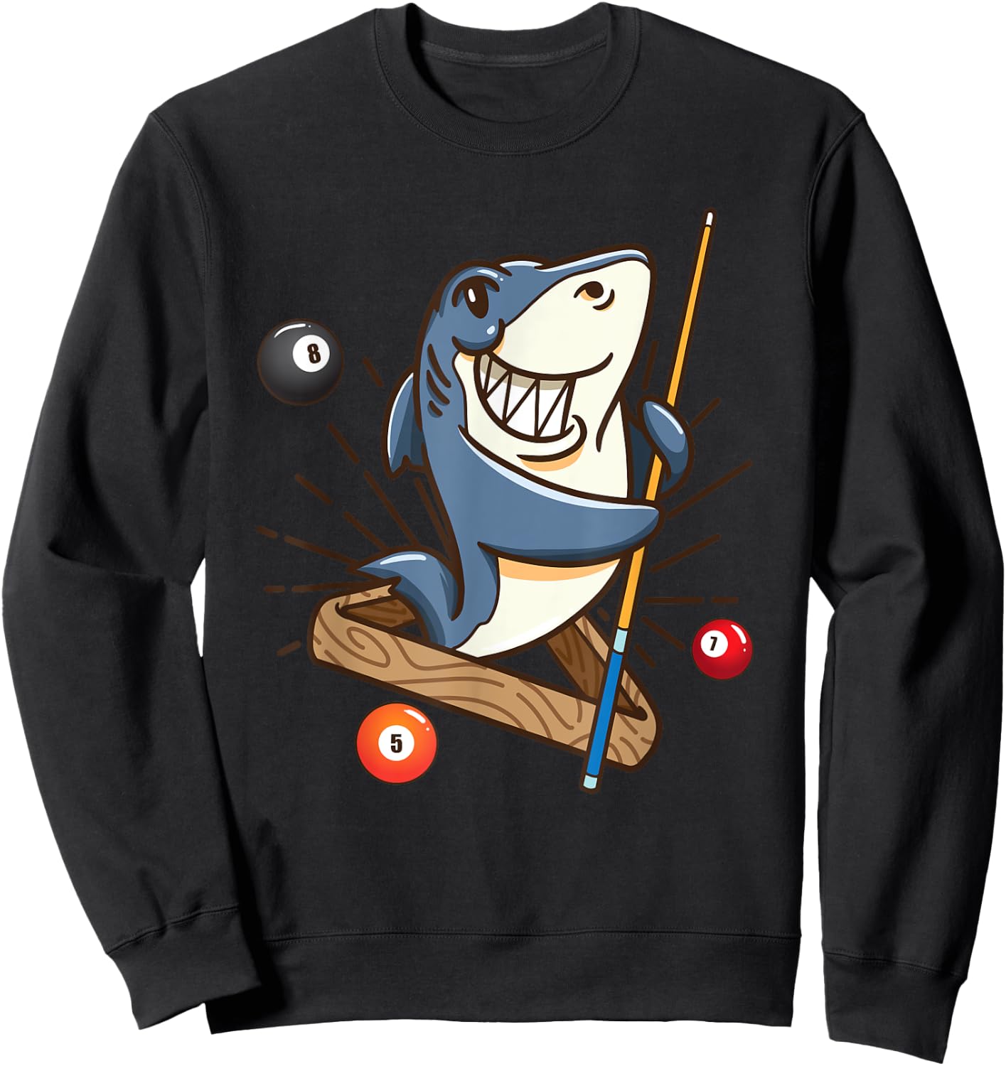Billiard Shark Hustler Pool Shirts Girls Snooker Gifts Sweatshirt - Sweatshirt | Black