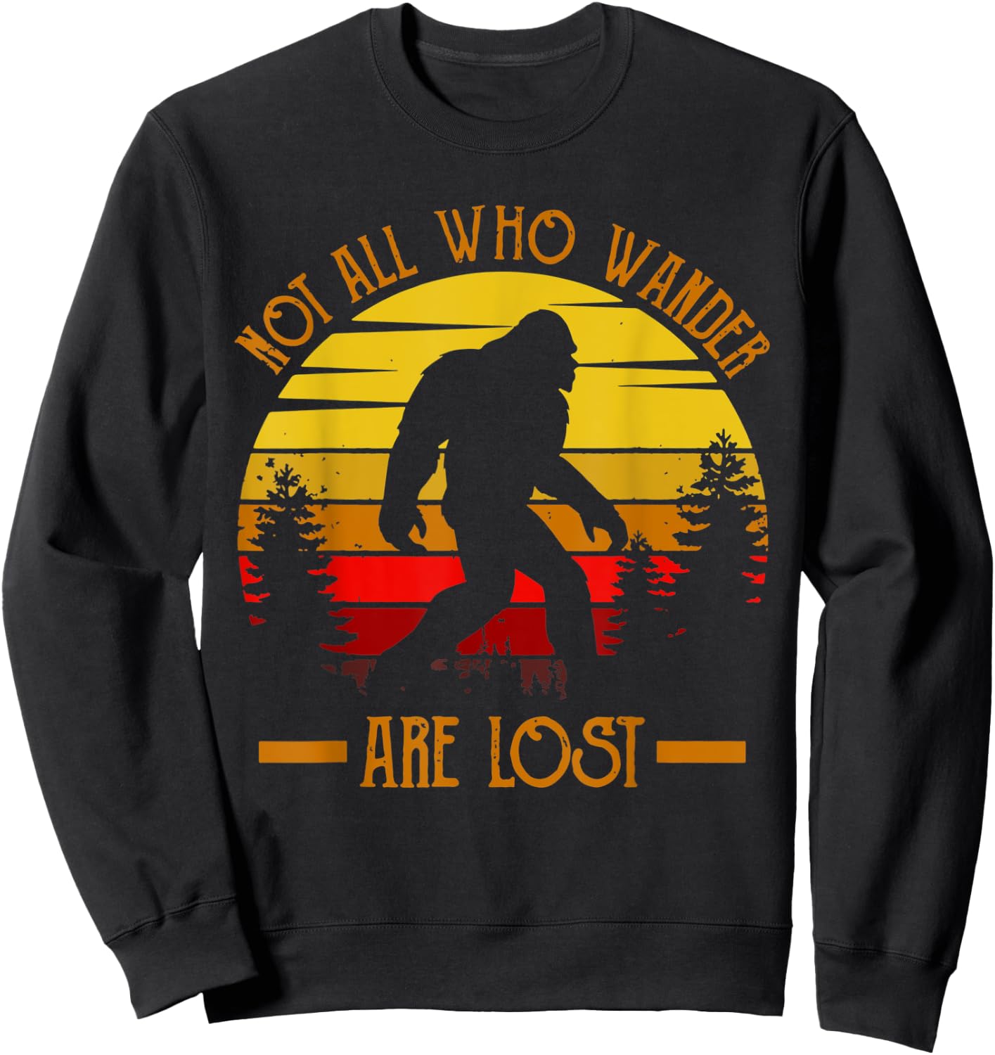 Yeti Bigfoot apparel vintage design social distance champion Sweatshirt - Sweatshirt | Black
