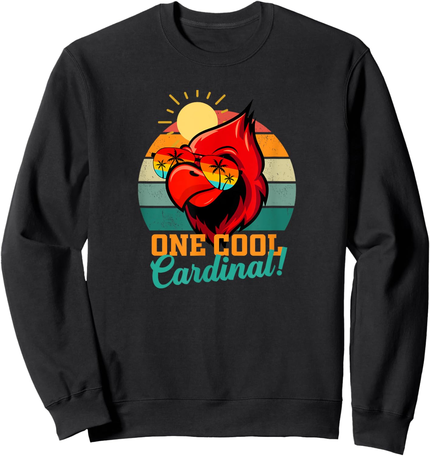 Cardinal Red Cardinal Bird Vintage Birdwatcher Birdwatching Sweatshirt - Sweatshirt | Black