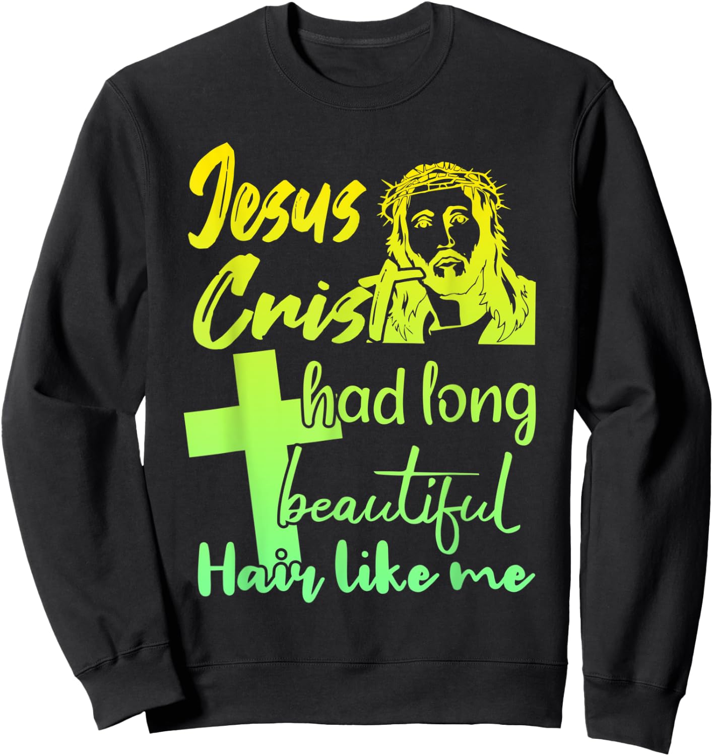 Man with long hair Sweatshirt - Sweatshirt | Black