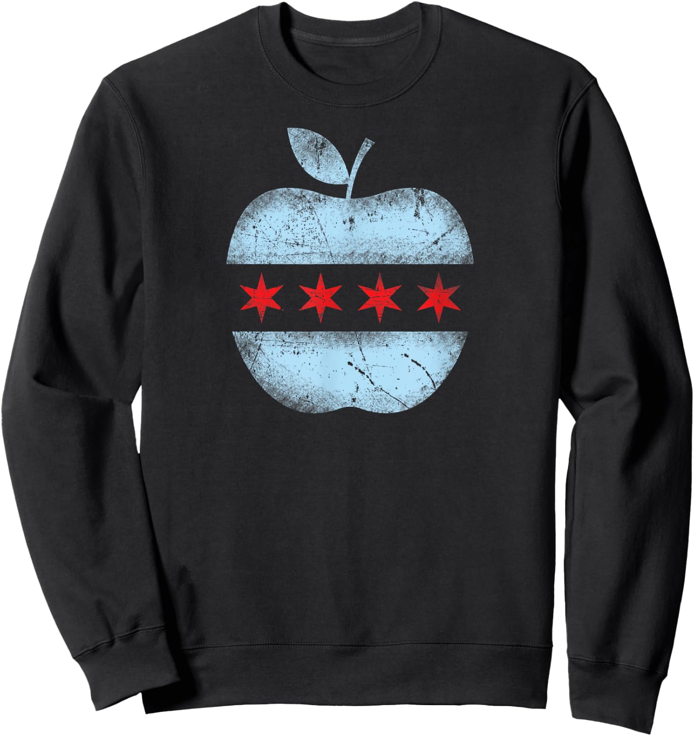 Chicago Flag Teacher School Cute Women Girls Kids Sweatshirt - Sweatshirt | Black