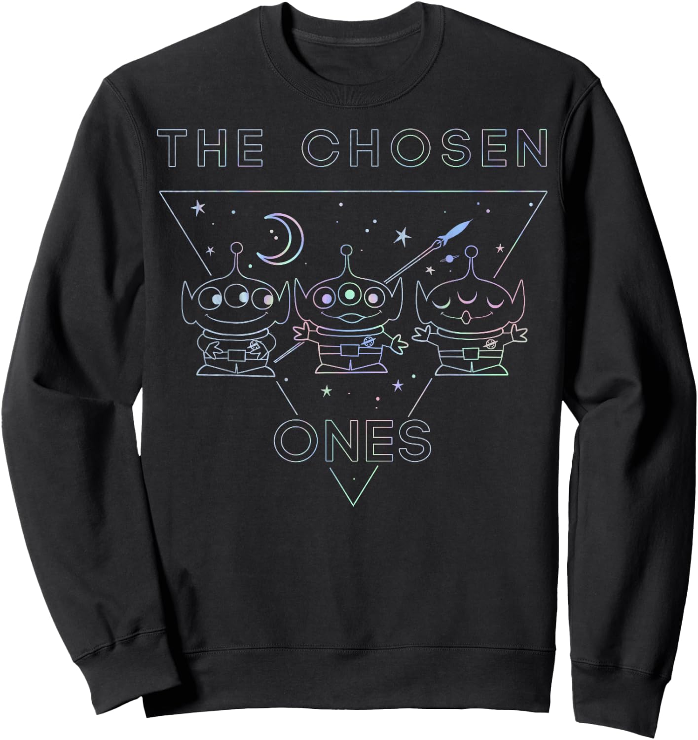Disney Pixar Toy Story Rainbow Aliens I Have Been Chosen Sweatshirt - Sweatshirt | Black