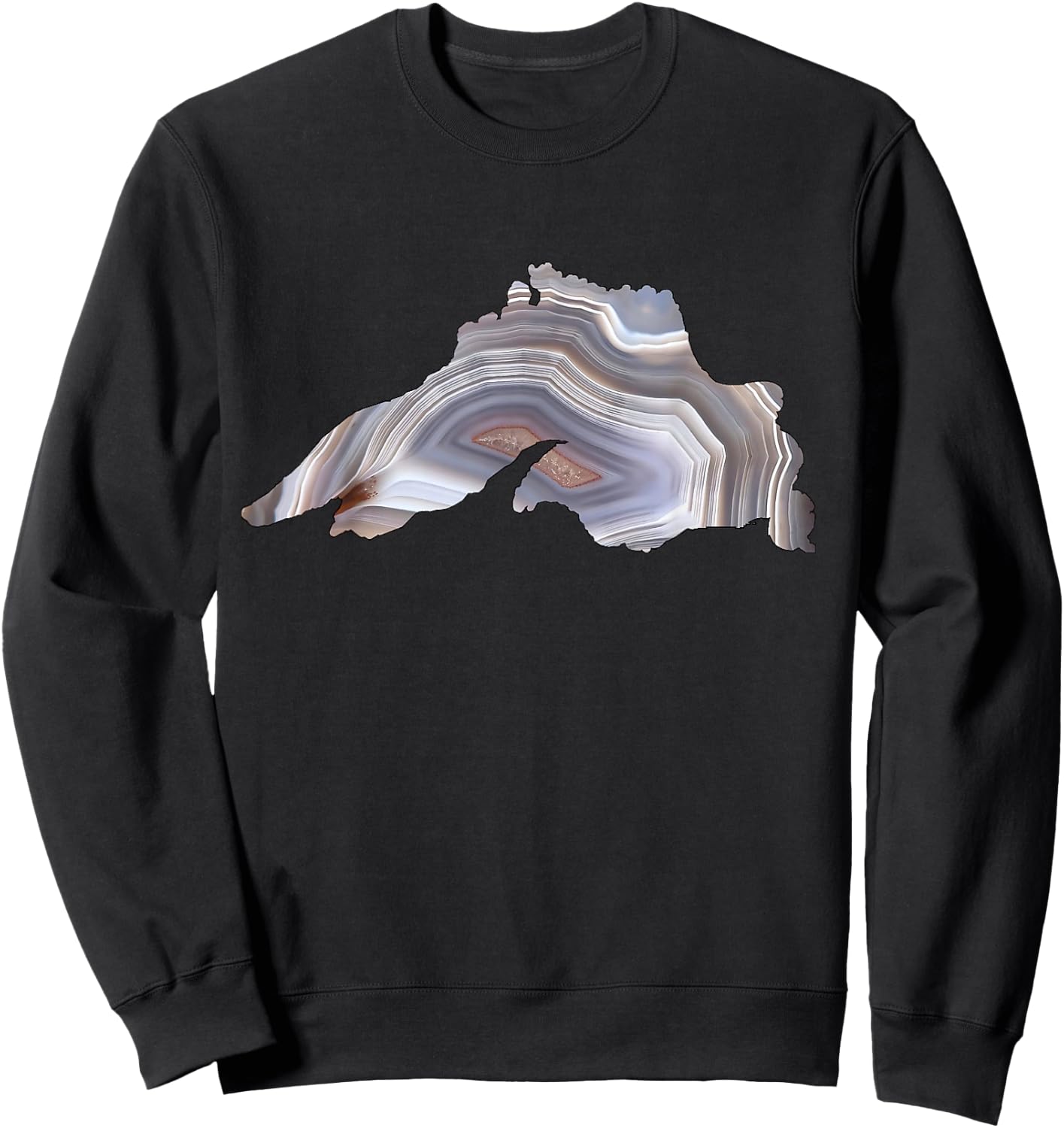 Lake Superior Agate Great Gift Rockhounds & Agate Lovers Sweatshirt - Sweatshirt | Black