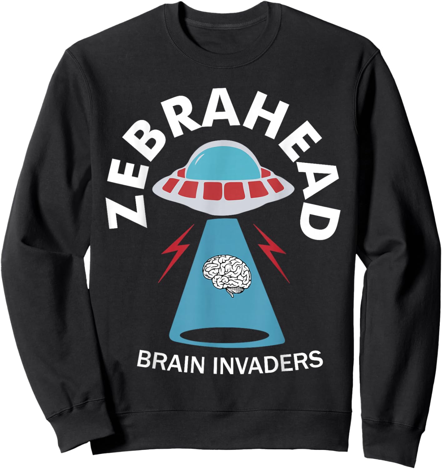 Zebrahead brain invaders Funny design Sweatshirt - Sweatshirt | Black