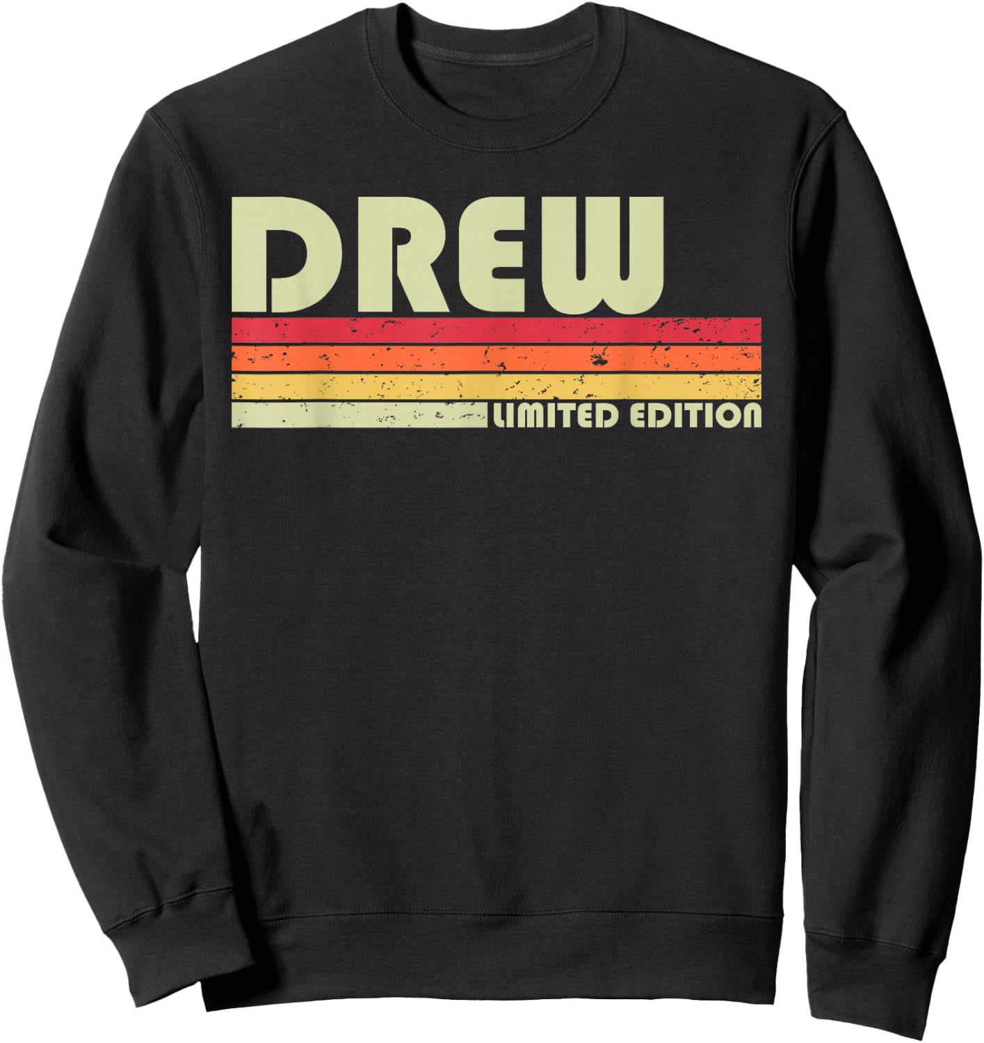 DREW Gift Name Personalized Funny Retro Vintage Birthday Sweatshirt - Sweatshirt | Black