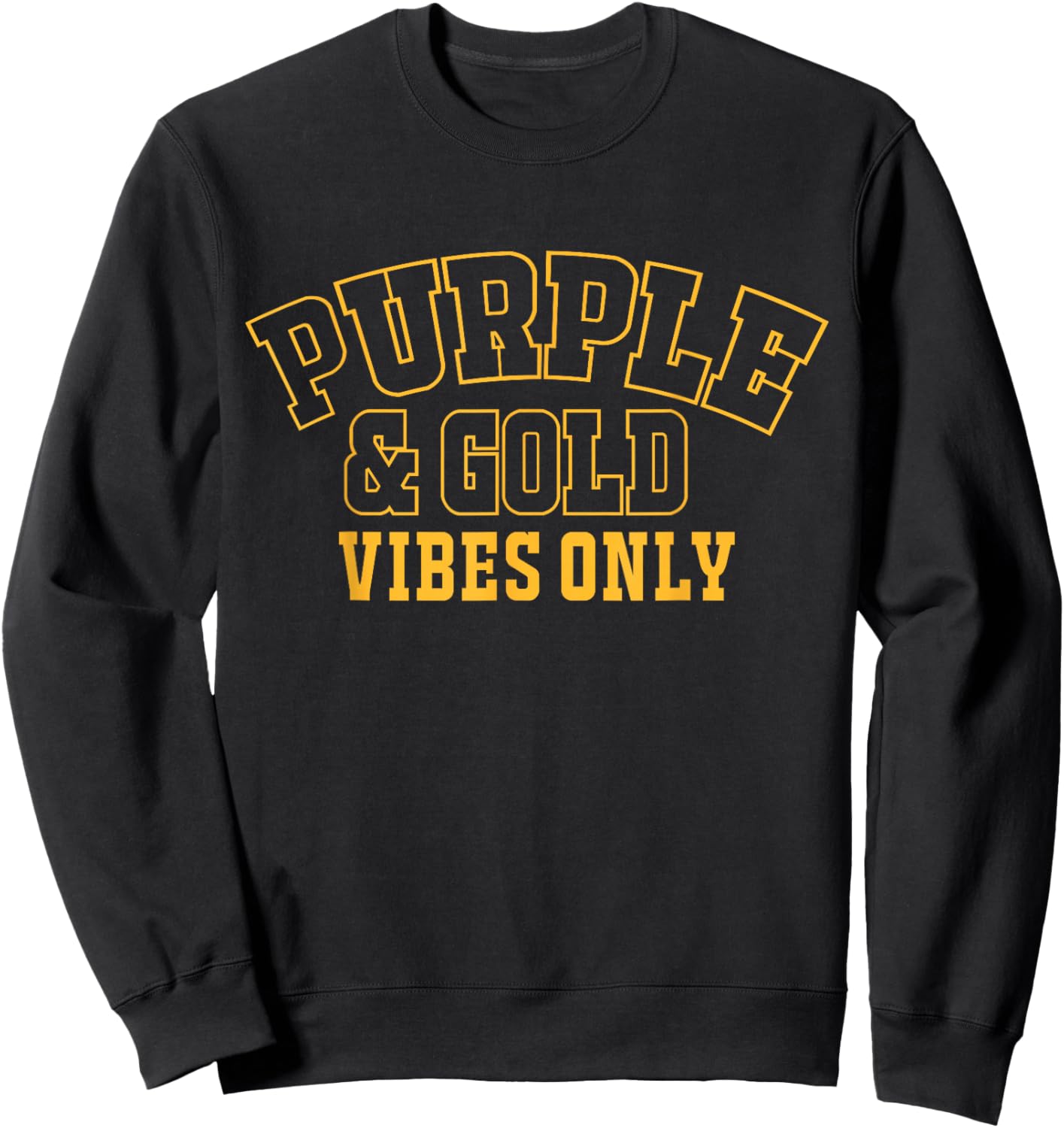 High School Football Purple & Gold Game Day Sweatshirt - Sweatshirt | Black