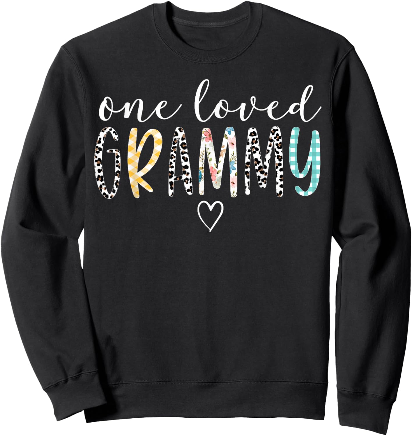 Grammy Gifts Women One Loved Grammy Mother's Day Sweatshirt - Sweatshirt | Black