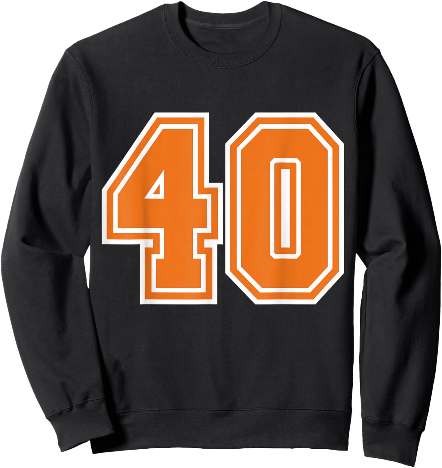 Athletic Sports Team Number #40 Sweatshirt - Sweatshirt | Black