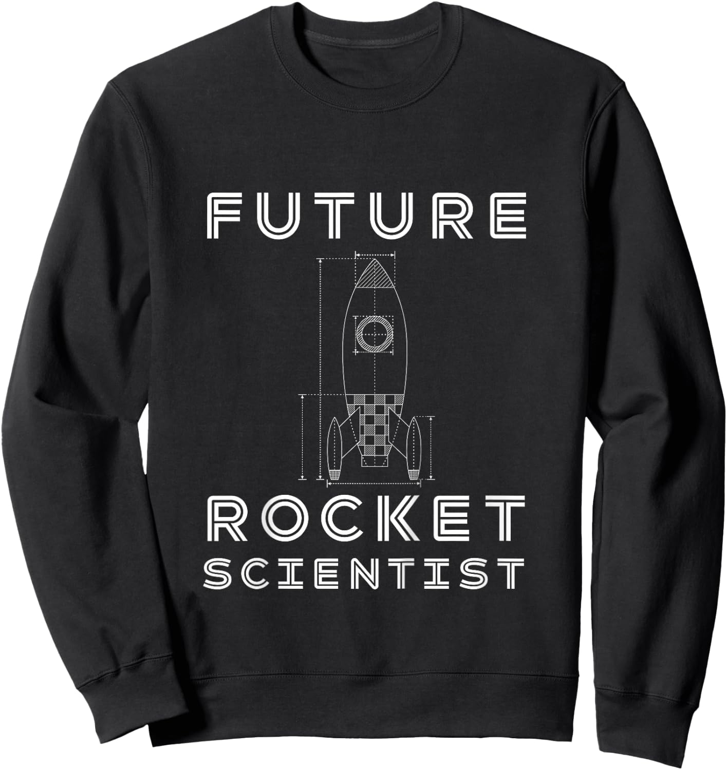 Engineering Gift Boys Girls Kids Future Rocket Scientist Sweatshirt - Sweatshirt | Black