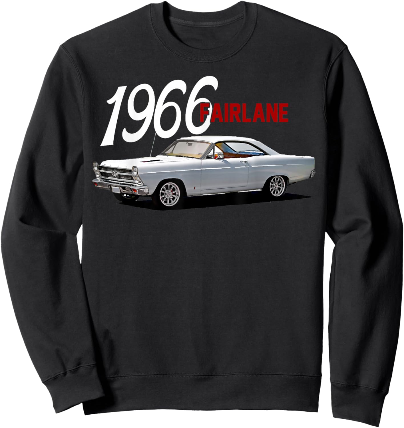 1966 66 Fairlane, Classic Car Art Sweatshirt - Sweatshirt | Black