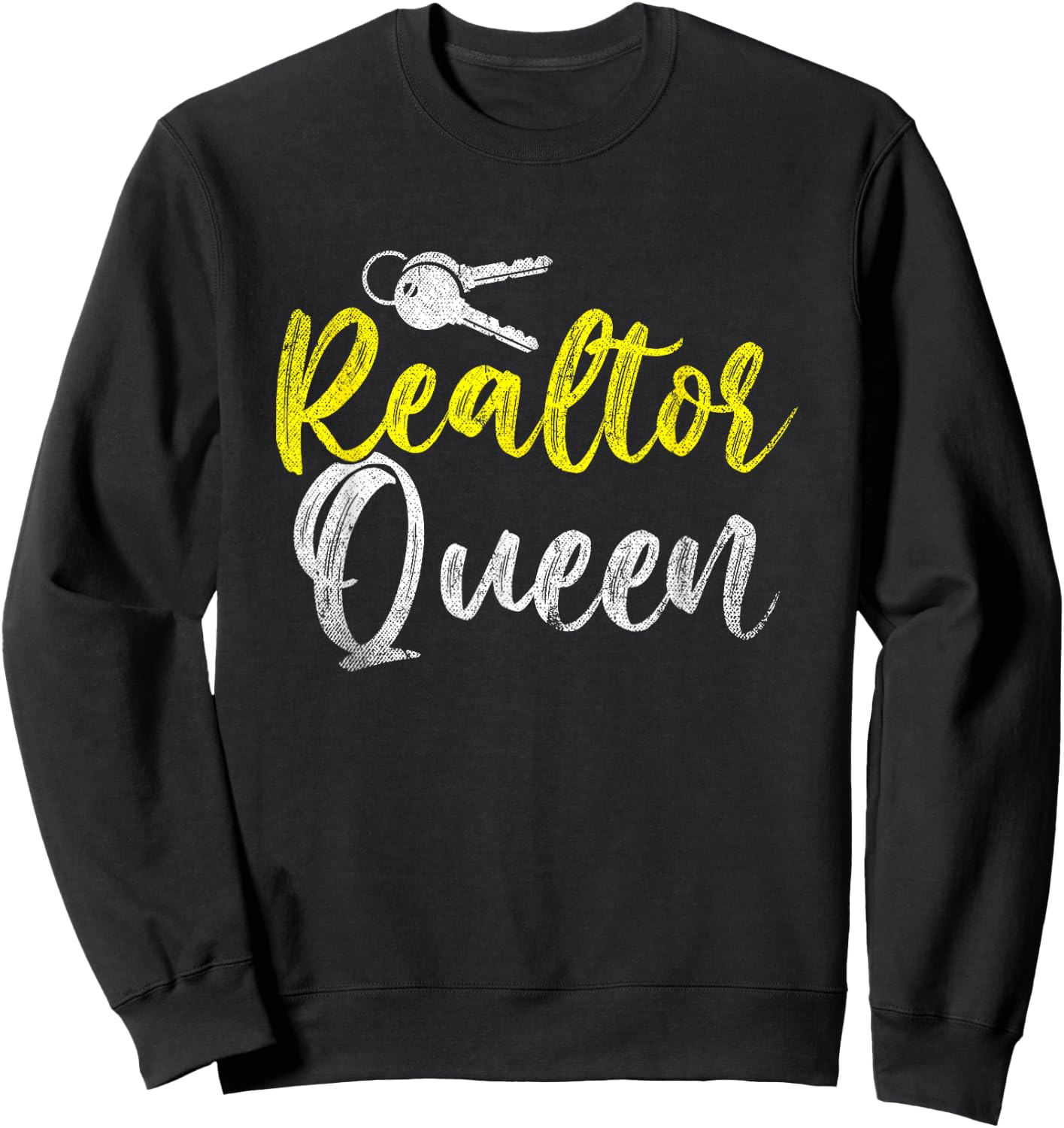 Real Estate Agent Women Gift Realtor Queen Realtor Sweatshirt - Sweatshirt | Black