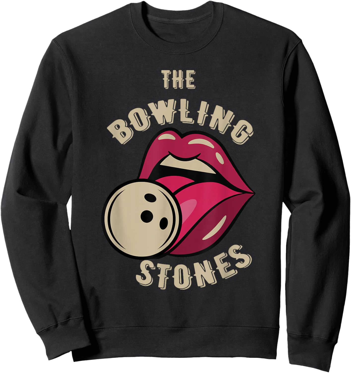 Funny Pun Bowling Stone Sweatshirt - Sweatshirt | Black