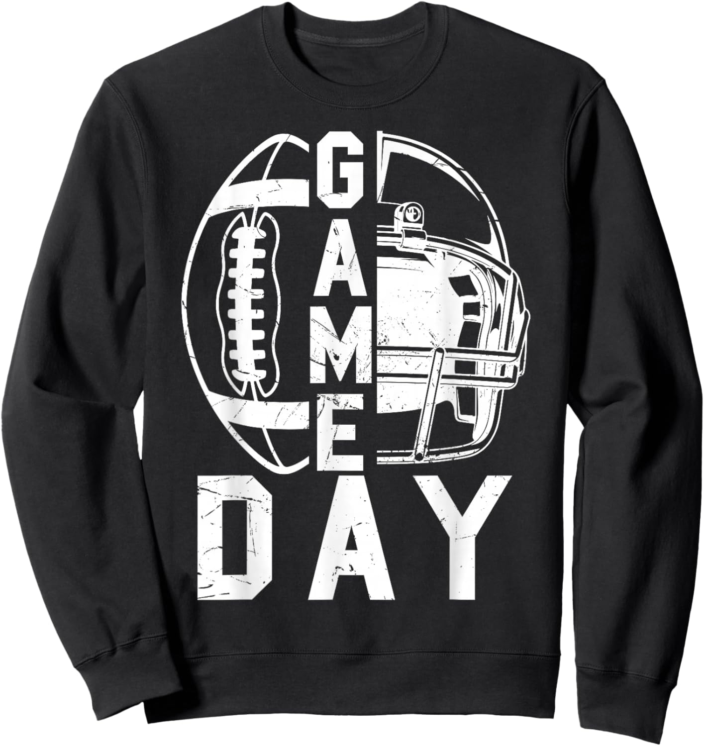 Game Day Football Season Funny Team Sports Vintage Sweatshirt - Sweatshirt | Black