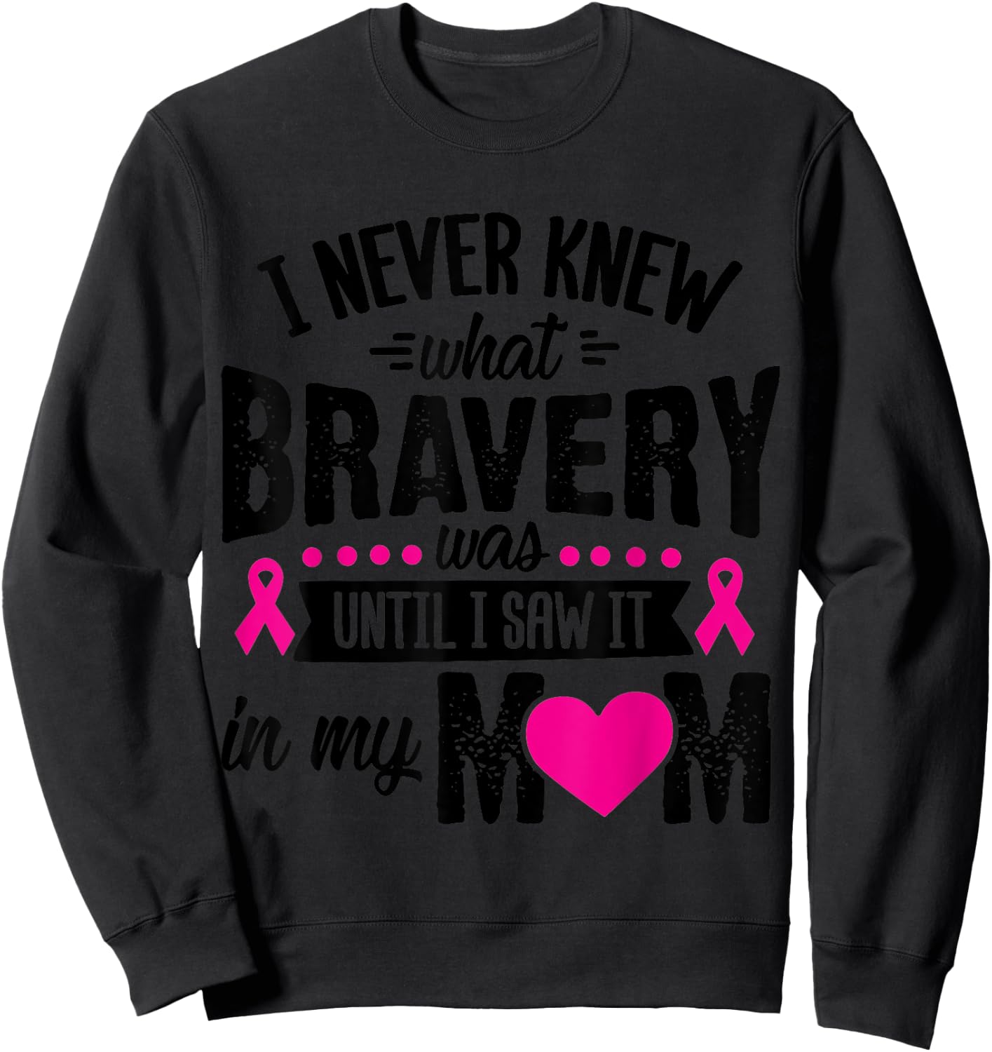I Never Knew What Bravery Was Until I Saw It In My Mom Gift Sweatshirt - Sweatshirt | Black