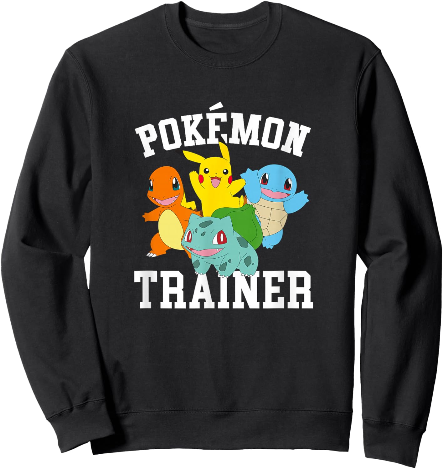 Pokémon Trainer Kanto Starters Vintage Portraits Sweatshirt - Sweatshirt | Black