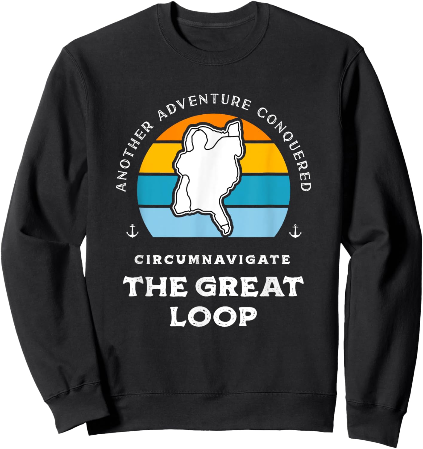 Great Loop Challenge Looper Adventure Conquered Sweatshirt - Sweatshirt | Black