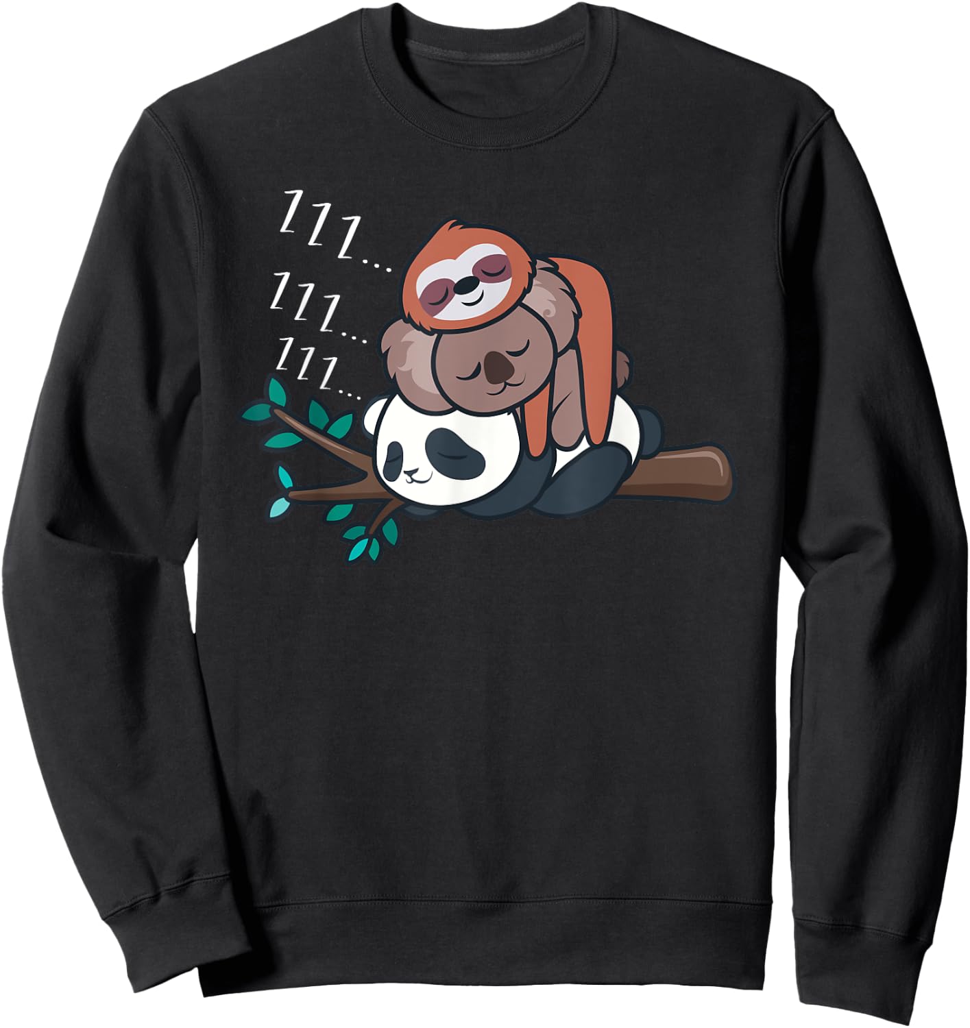 Panda Shirt Men Women Kid Panda Lover Gift Panda Koala Sloth Sweatshirt - Sweatshirt | Black