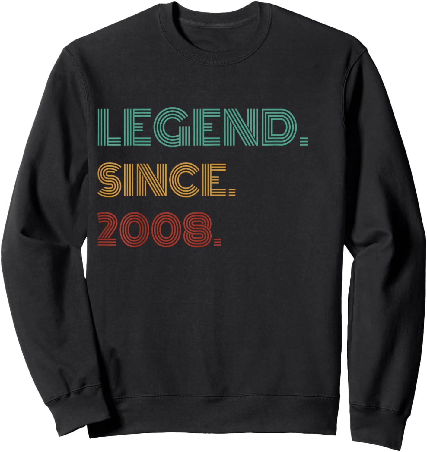 18 Years Old Legend Since 2008 18th Birthday Sweatshirt - Sweatshirt | Black