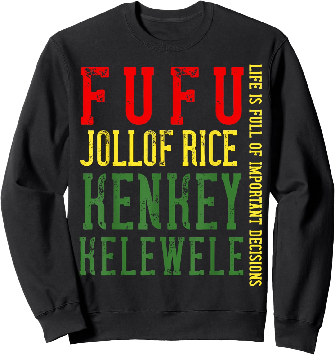 Ghana Flag Women Ghanaian Pride Roots Heritage Food Sweatshirt - Sweatshirt | Black