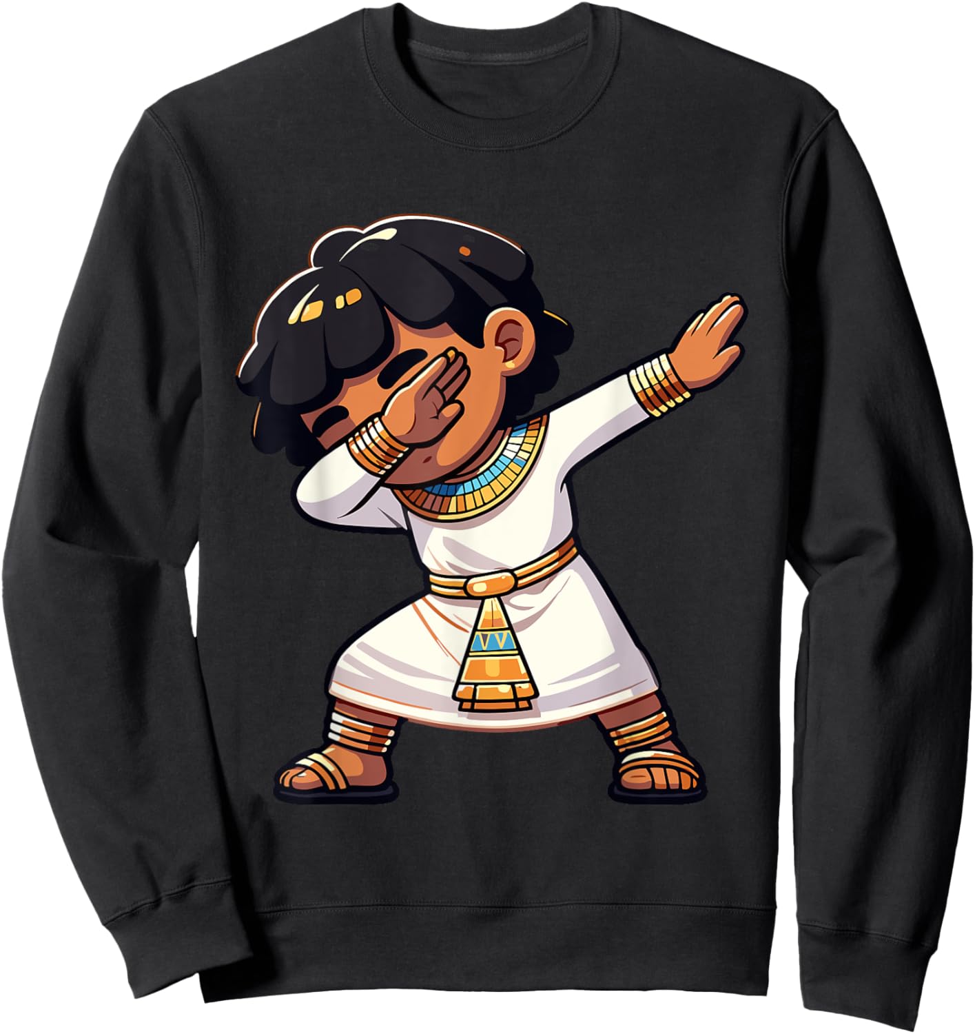 Boys Egyptian Dabbing Pharaoh Egyptian Clothing Sweatshirt - Sweatshirt | Black