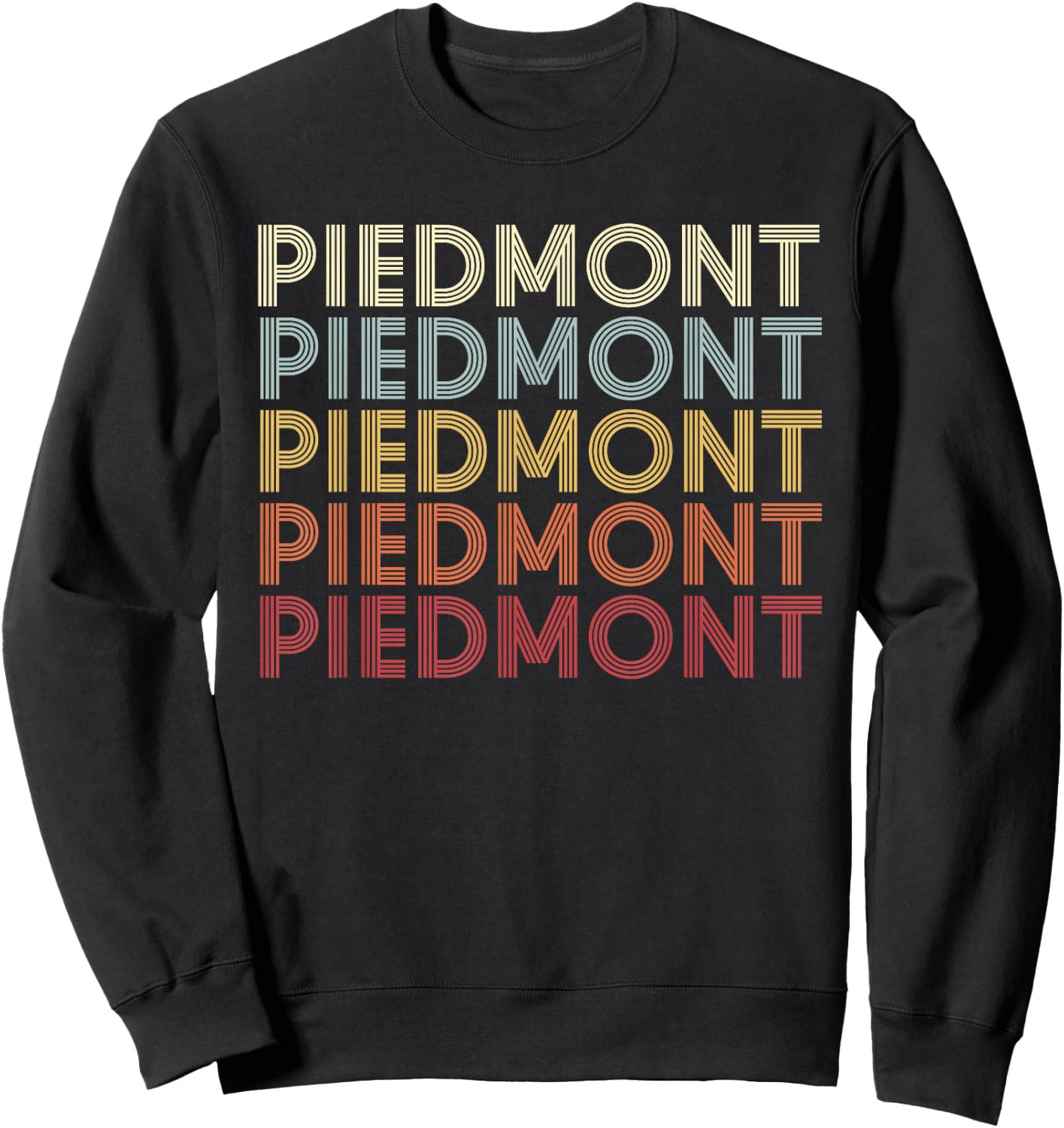 Piedmont South Carolina Piedmont SC Retro Vintage Text Sweatshirt - Sweatshirt | Black