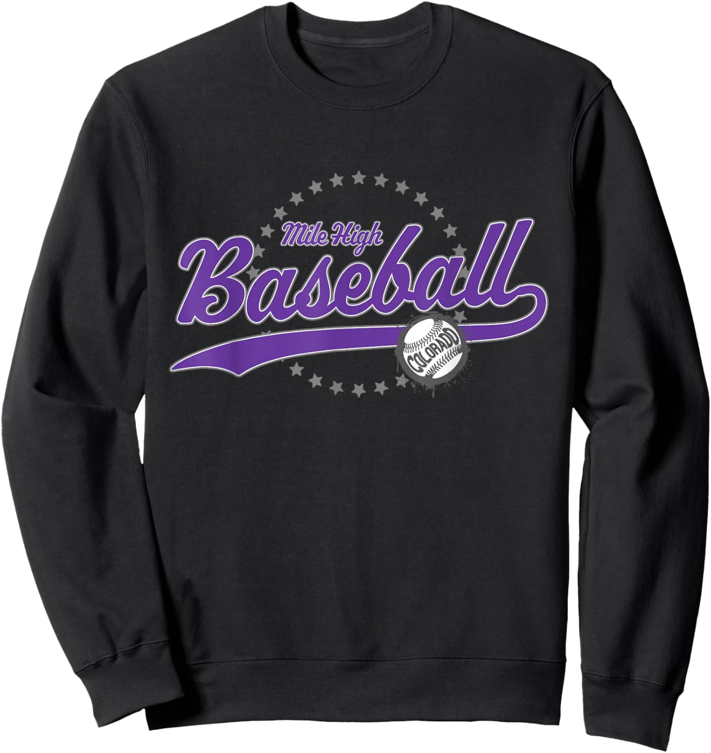 Colorado Baseball Fan - Mile High Baseball Sweatshirt - Sweatshirt | Black