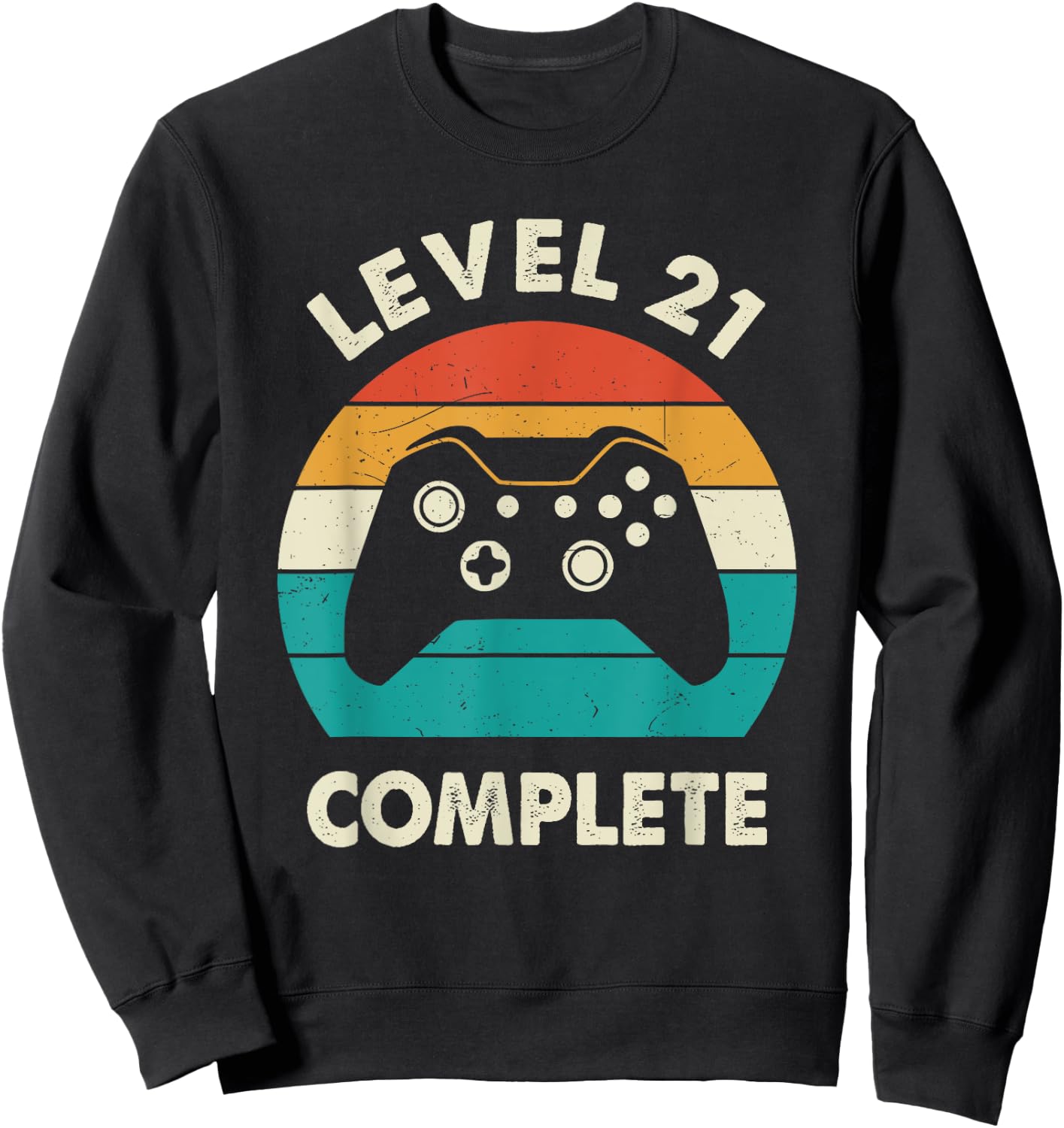 Level 21 Complete 21st Funny Wedding Anniversary For Couples Sweatshirt - Sweatshirt | Black