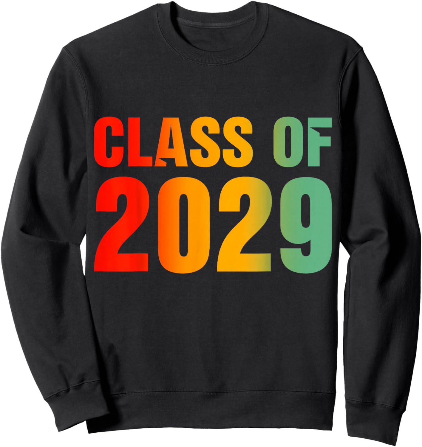 Class Of 2029 Grow With Me Graduation First Day Of School Sweatshirt - Sweatshirt | Black