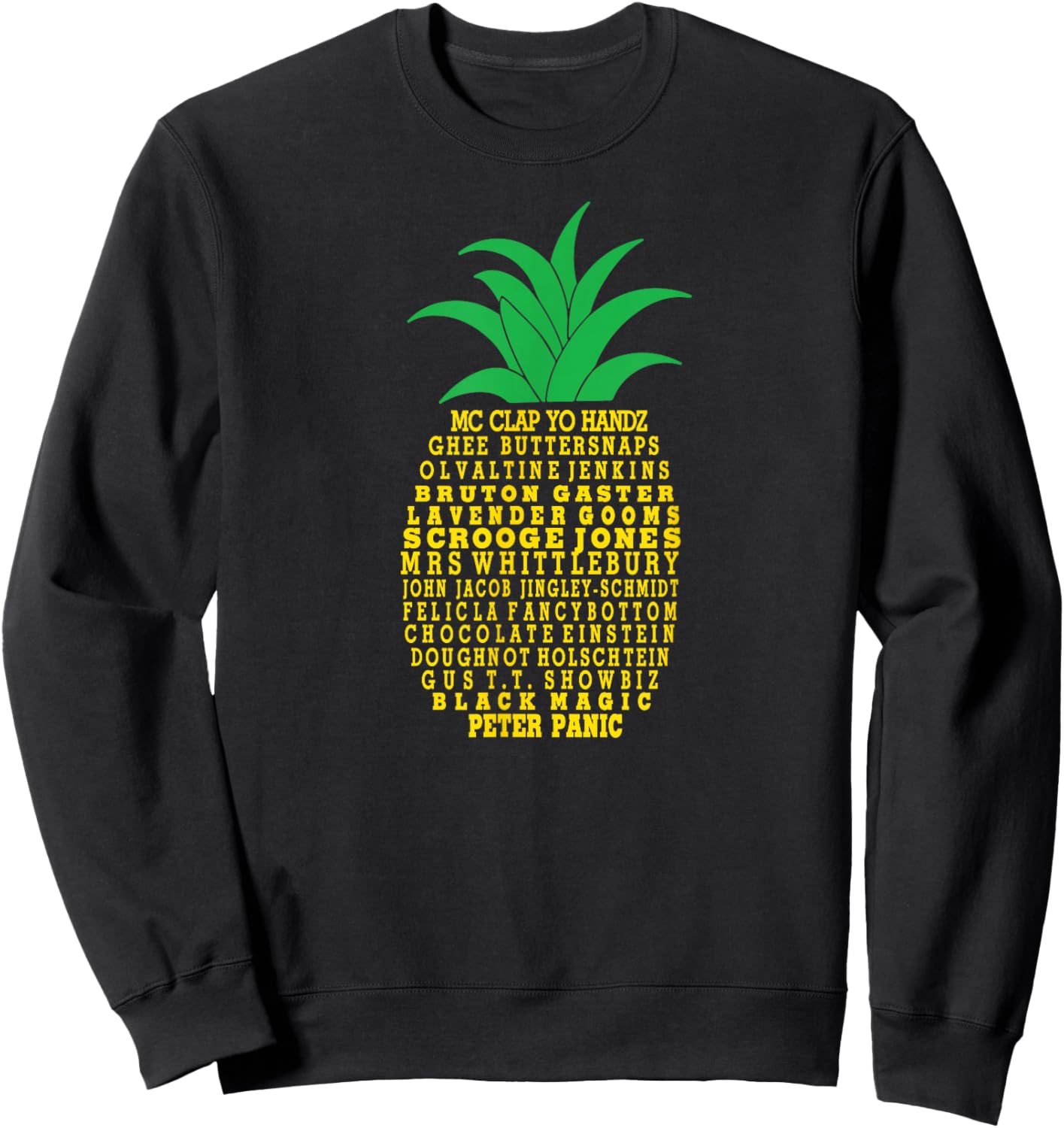 Nicknames of Gus Vintage Psych Pineapple Harajuku Lover Sweatshirt - Sweatshirt | Black