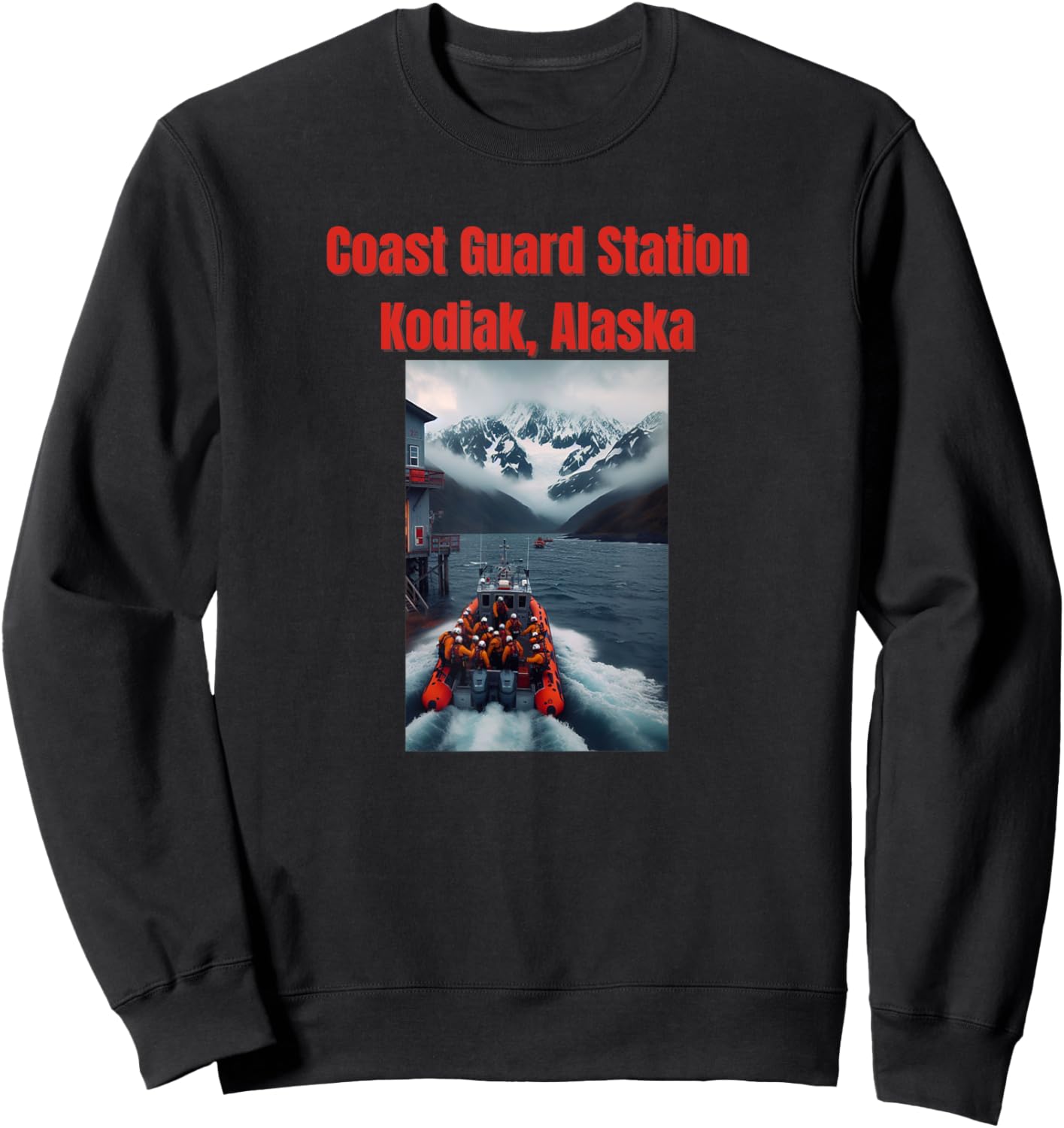 Coast Guard Station Kodiak, Alaska Sweatshirt - Sweatshirt | Black