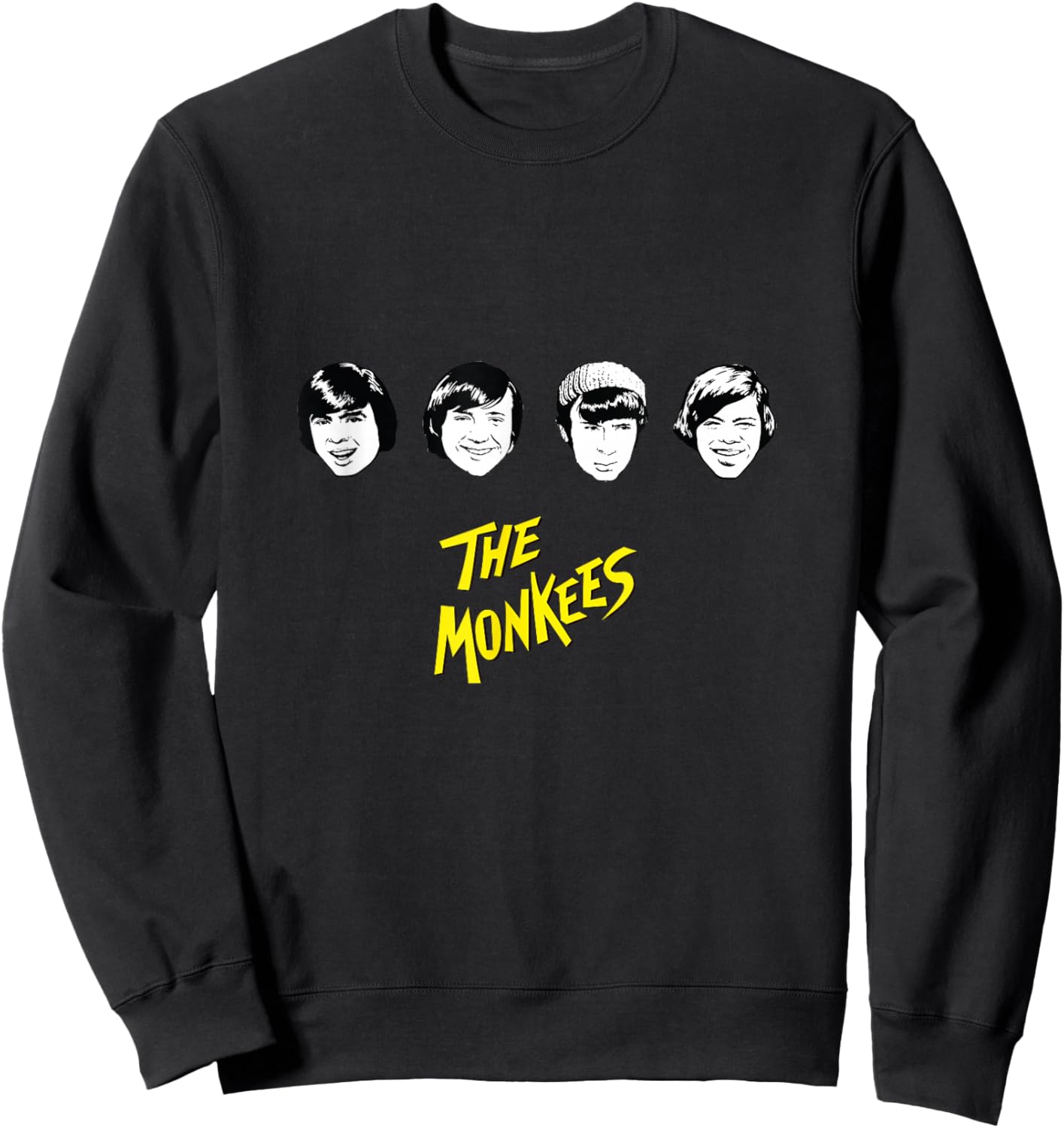 The Monkees B&W Faces Sweatshirt - Sweatshirt | Black