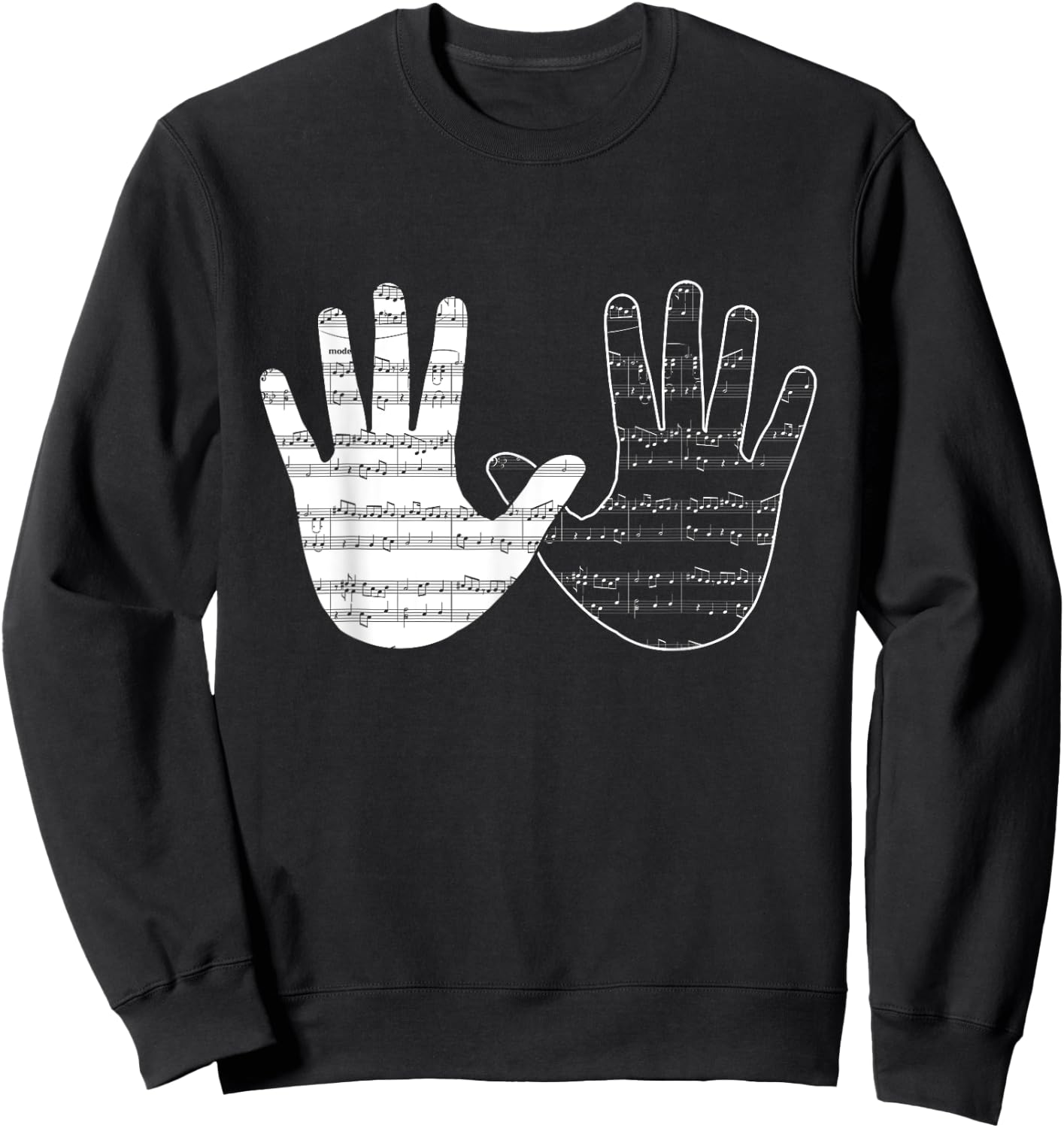 Music Musical Player Hands Piano Pianist Gift Sweatshirt - Sweatshirt | Black