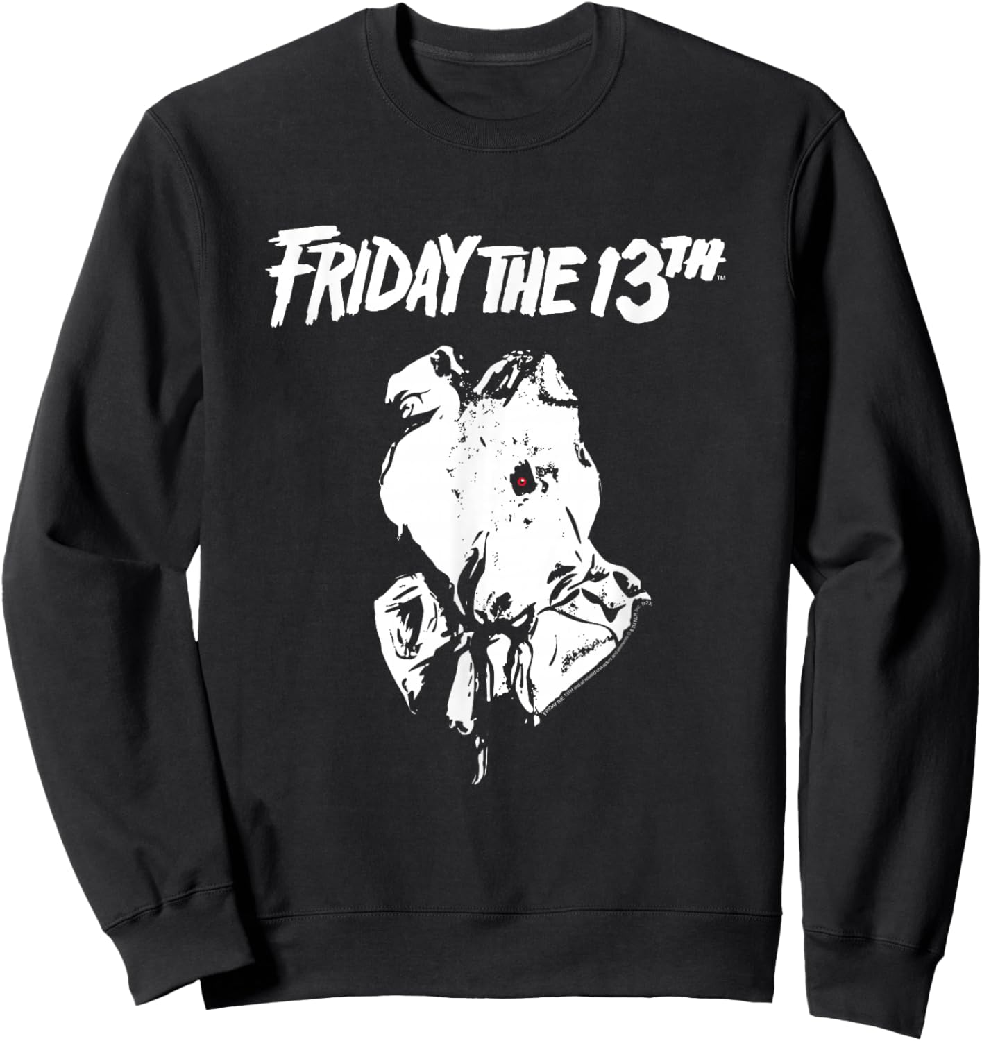 Friday The 13th: Part 2 White Logo & Mask Sweatshirt - Sweatshirt | Black