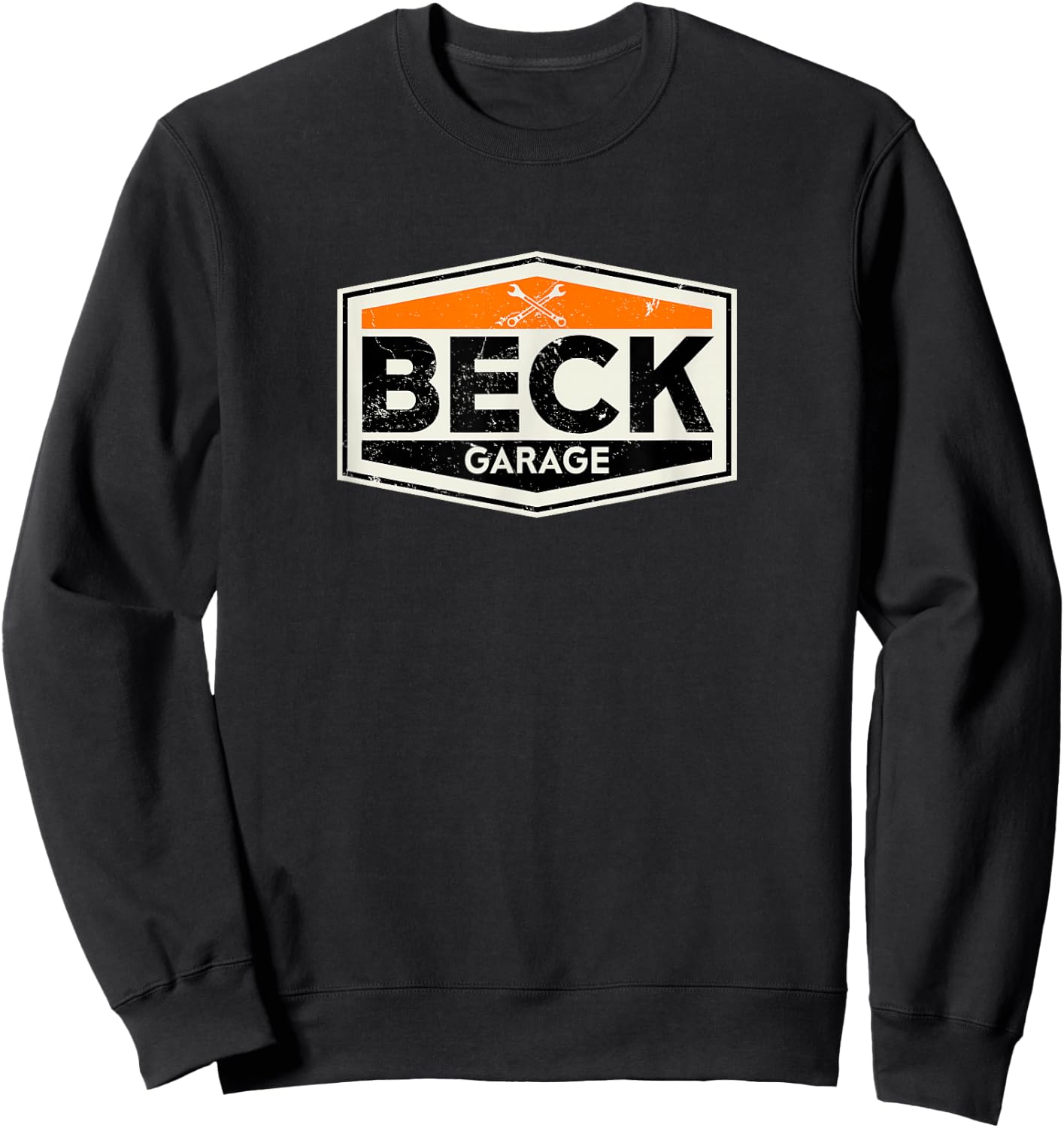 Beck Garage Gift Shirt for Last Name Beck Sweatshirt - Sweatshirt | Black