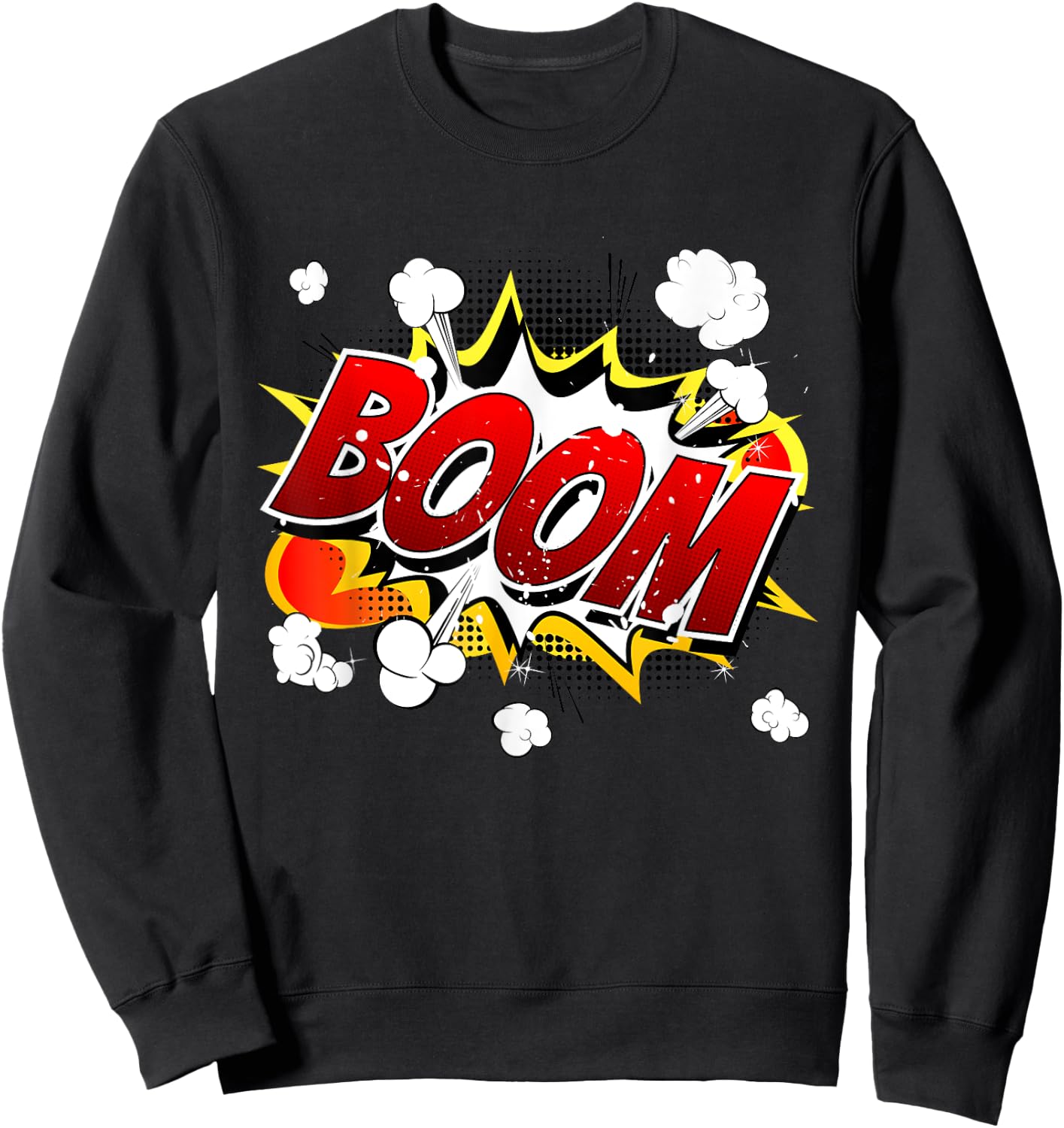 Boom Vintage Pop Art Retro Comic Book Gift Apparel Sweatshirt - Sweatshirt | Black