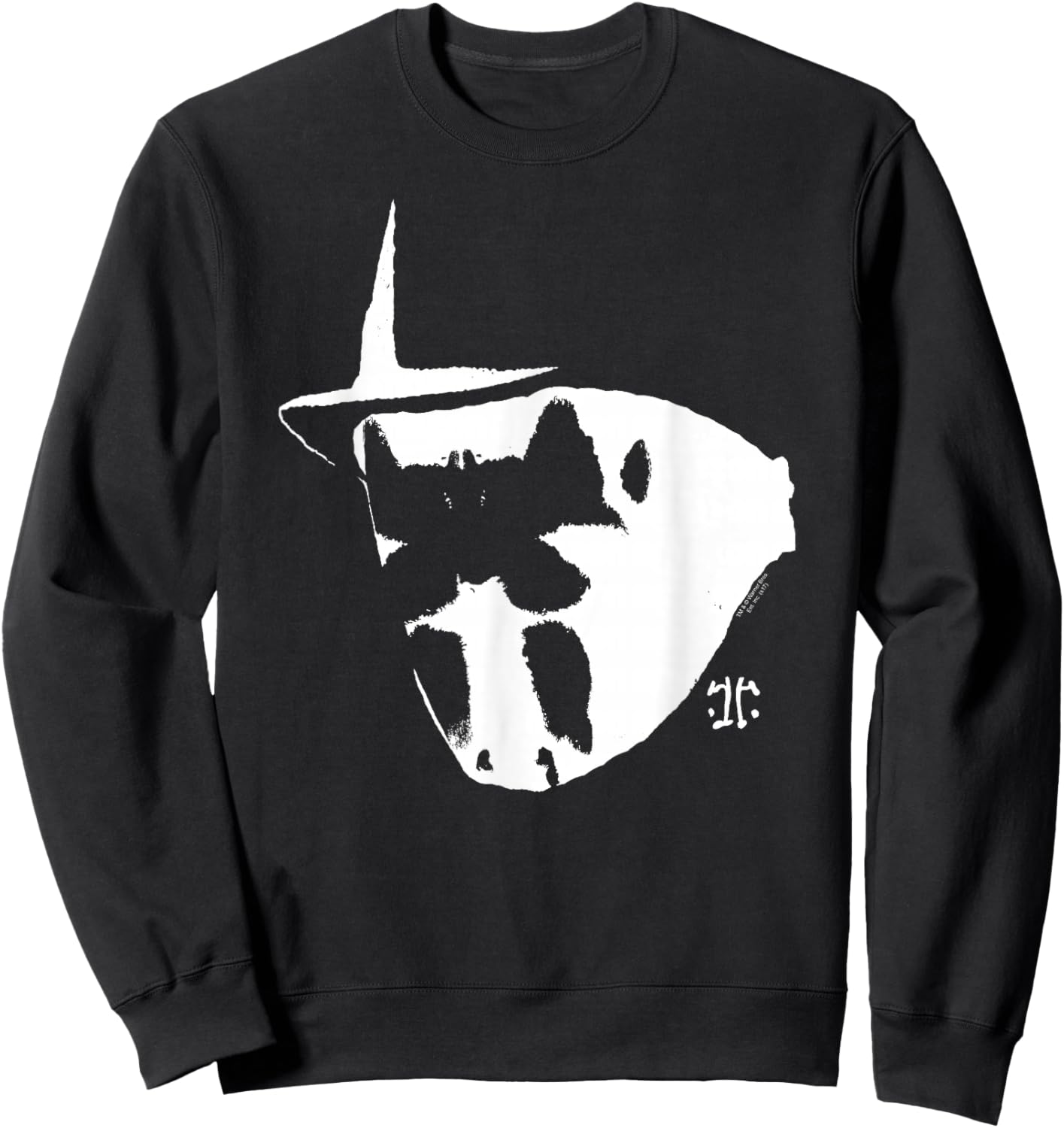 Watchmen Rorschach Mask and Symbol Sweatshirt - Sweatshirt | Black